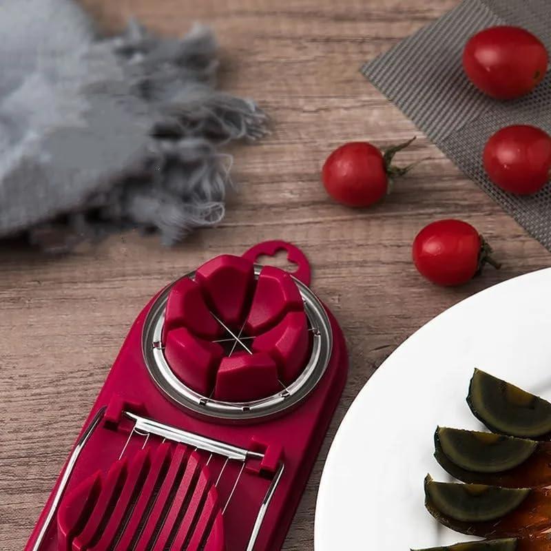 Cortador de Huevos Duros Genérico de Acero Inoxidable 2 Modos