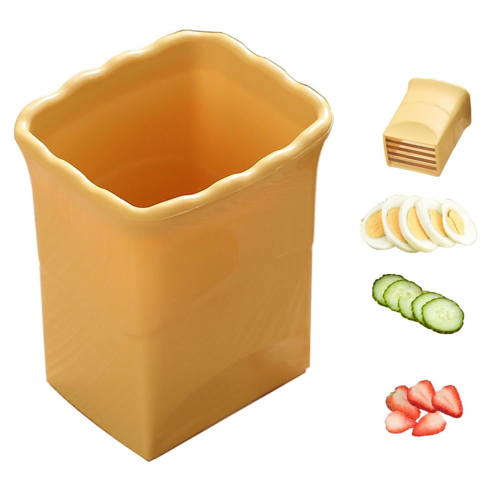 Cortador Multifuncional Eonenomi de Frutas y Huevos Amarillo