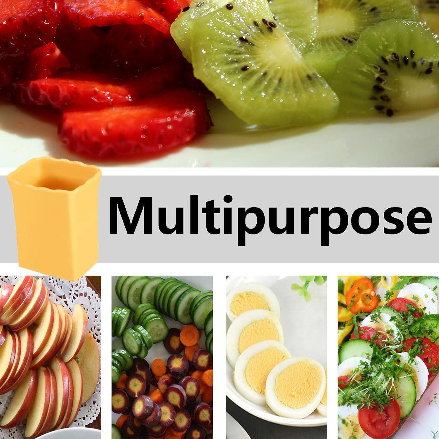 Cortador Multifuncional Eonenomi de Frutas y Huevos Amarillo