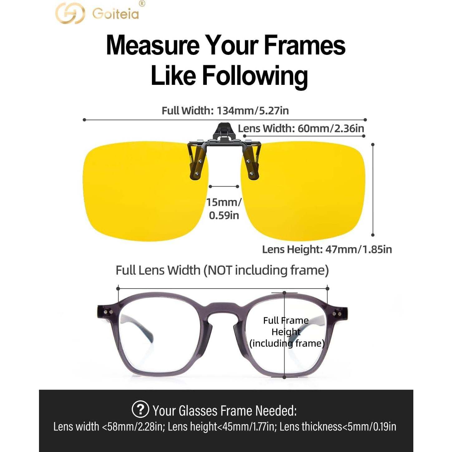 Gafas de Conducción Nocturna Goiteia Plegables UV400