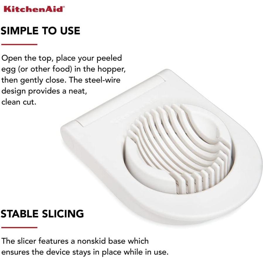 Cortador de Huevos KitchenAid Acero Inoxidable 22,86 cm Blanco