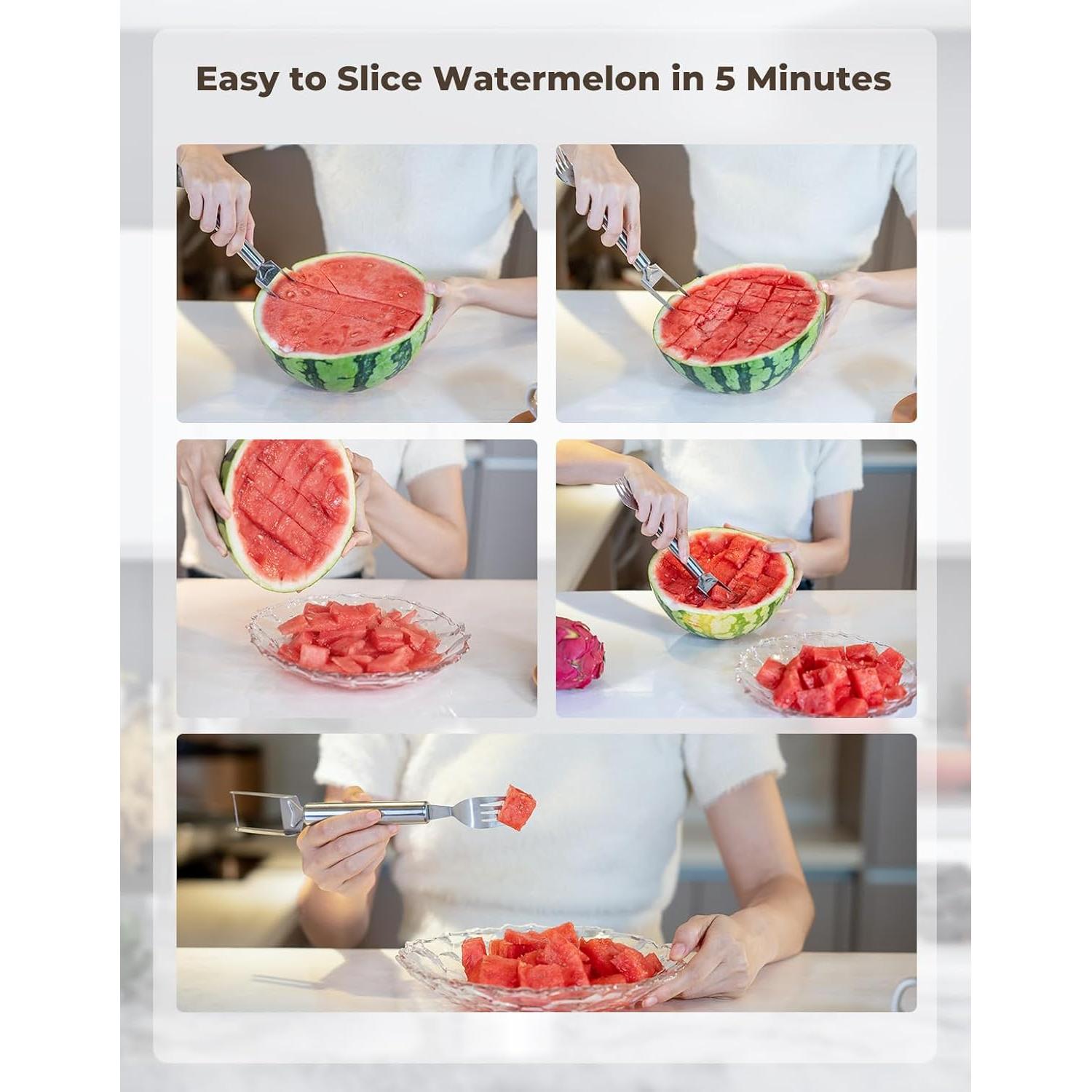 Cortador de Sandía 2 en 1 CrispTaste Acero Inoxidable