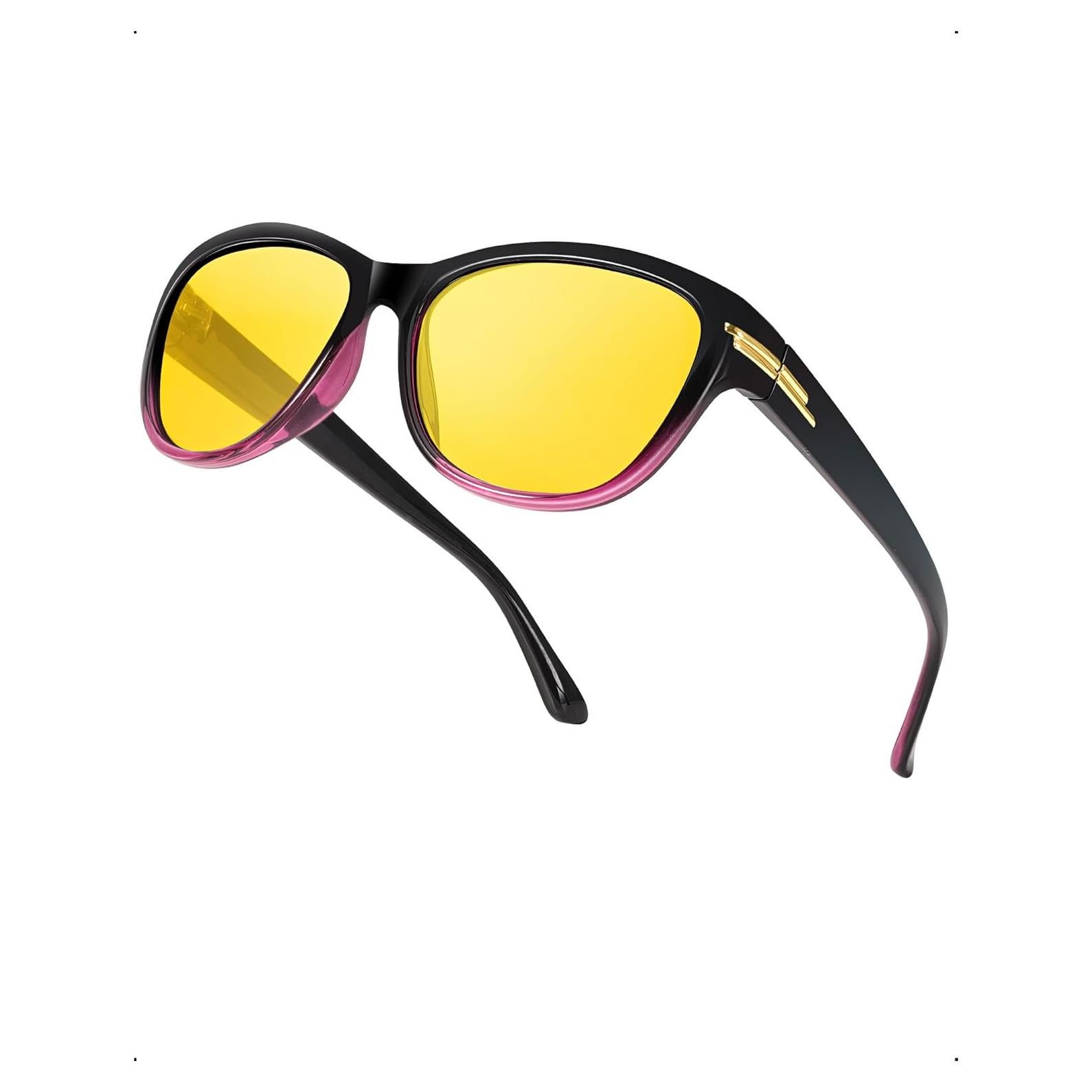 Gafas de Conducción Nocturna TJUTR - Lentes Amarillas Polarizadas