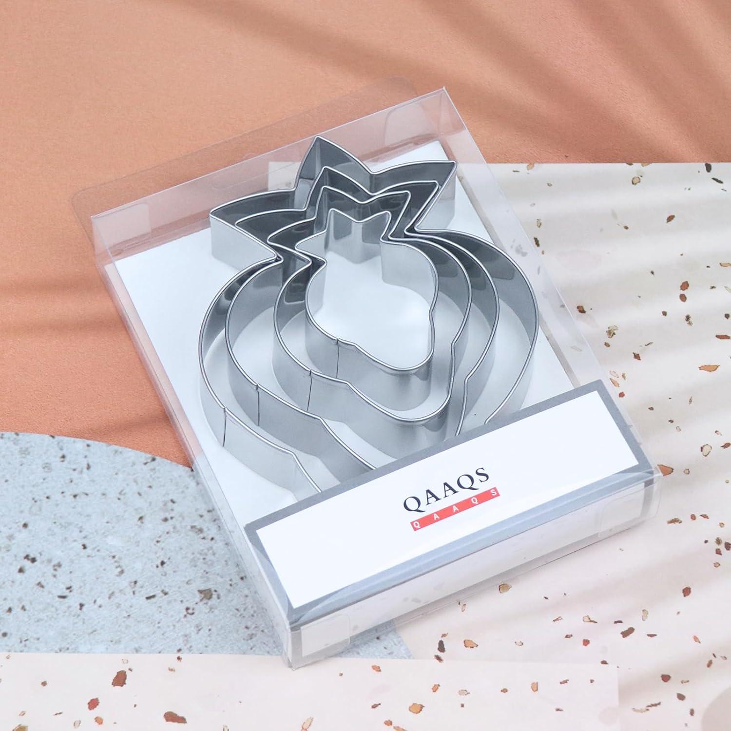 Juego de Cortadores de Galletas de Fresa QAAQS - 4 Piezas