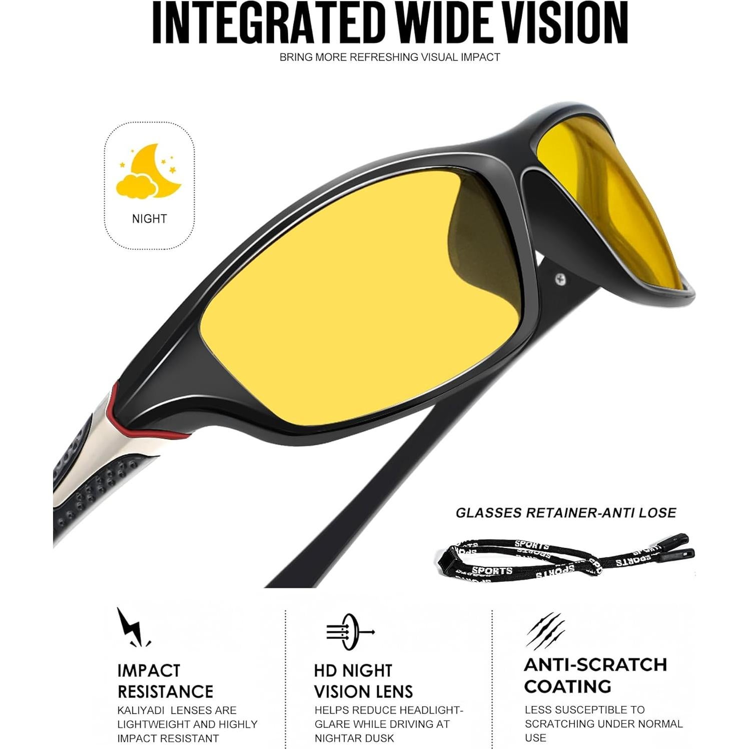 Gafas de Sol Polarizadas KALIYADI S64 UV para Deportes