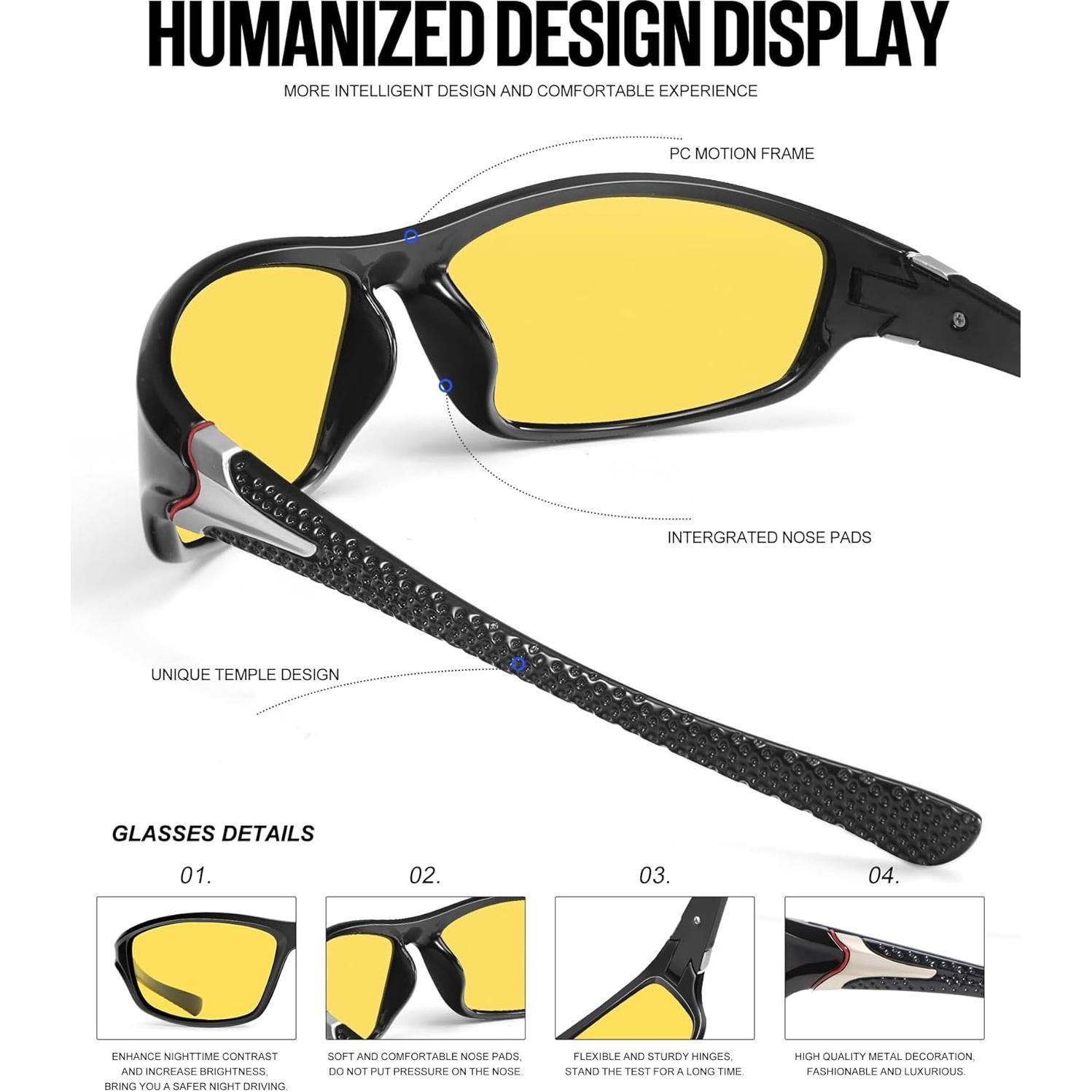 Gafas de Sol Polarizadas KALIYADI S64 UV para Deportes