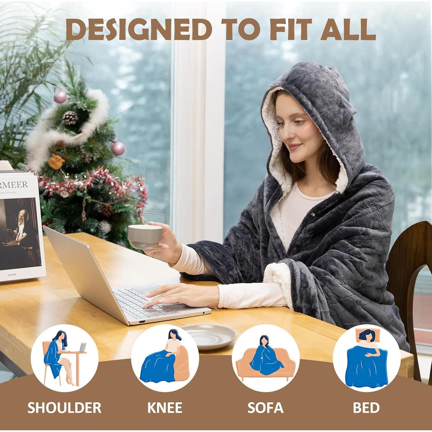 Manta Térmica Portátil HOW'S MY HOUSE 101.6x177.8cm Gris