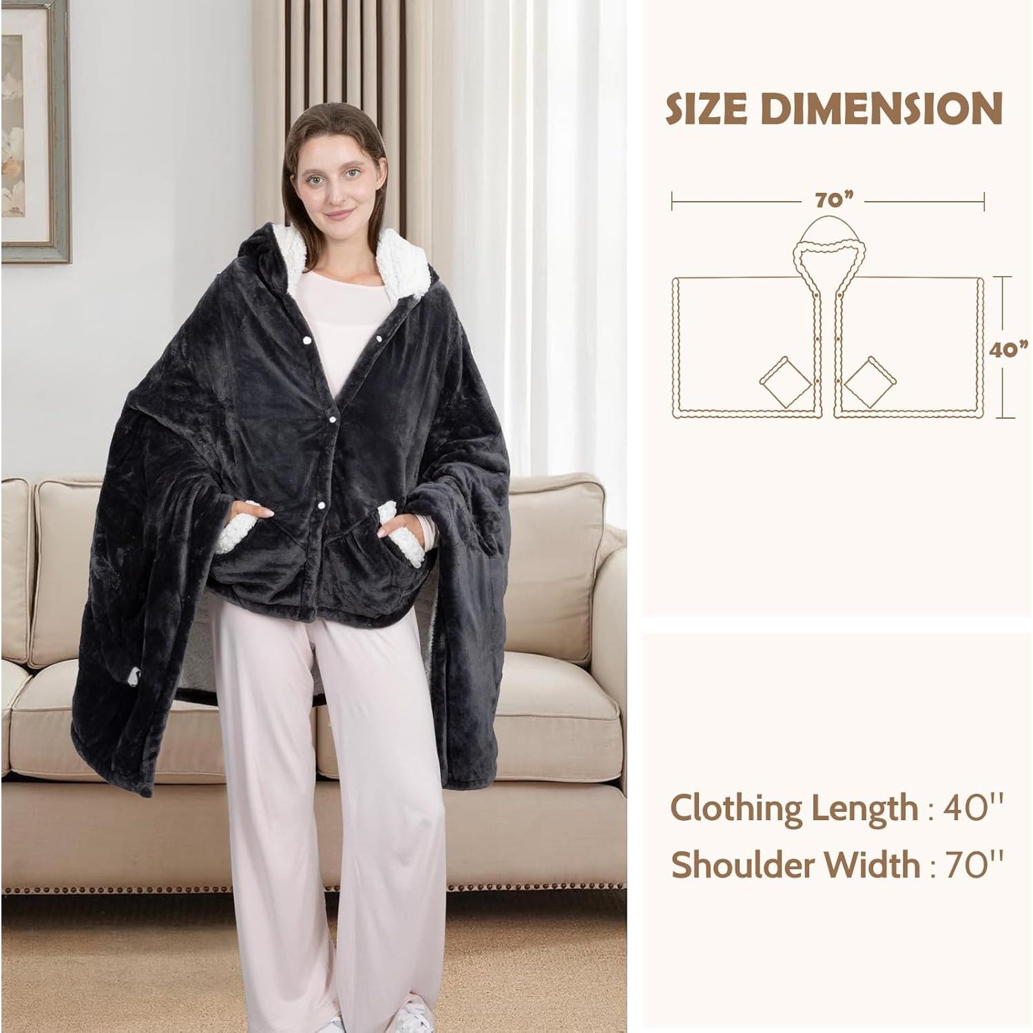 Manta Térmica Portátil HOW'S MY HOUSE 101.6x177.8cm Gris