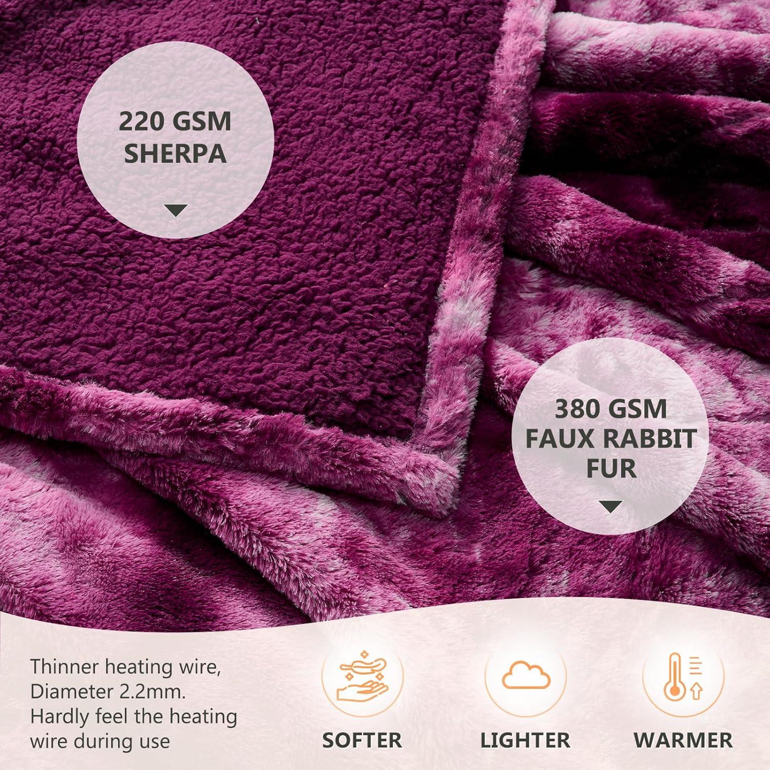 Manta Eléctrica Homemate 50x60 cm 10 Niveles Calor Piel Sintética