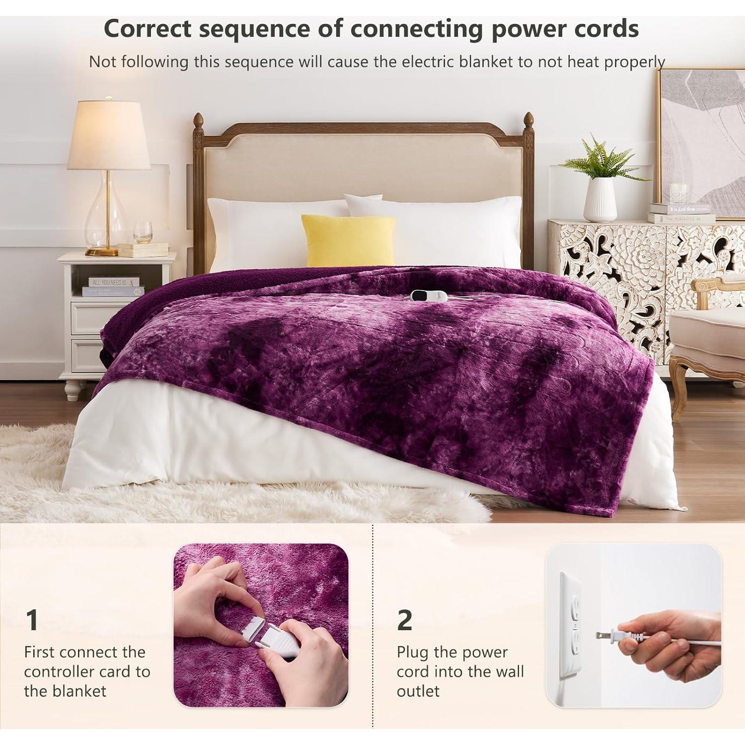 Manta Eléctrica Homemate 50x60 cm 10 Niveles Calor Piel Sintética