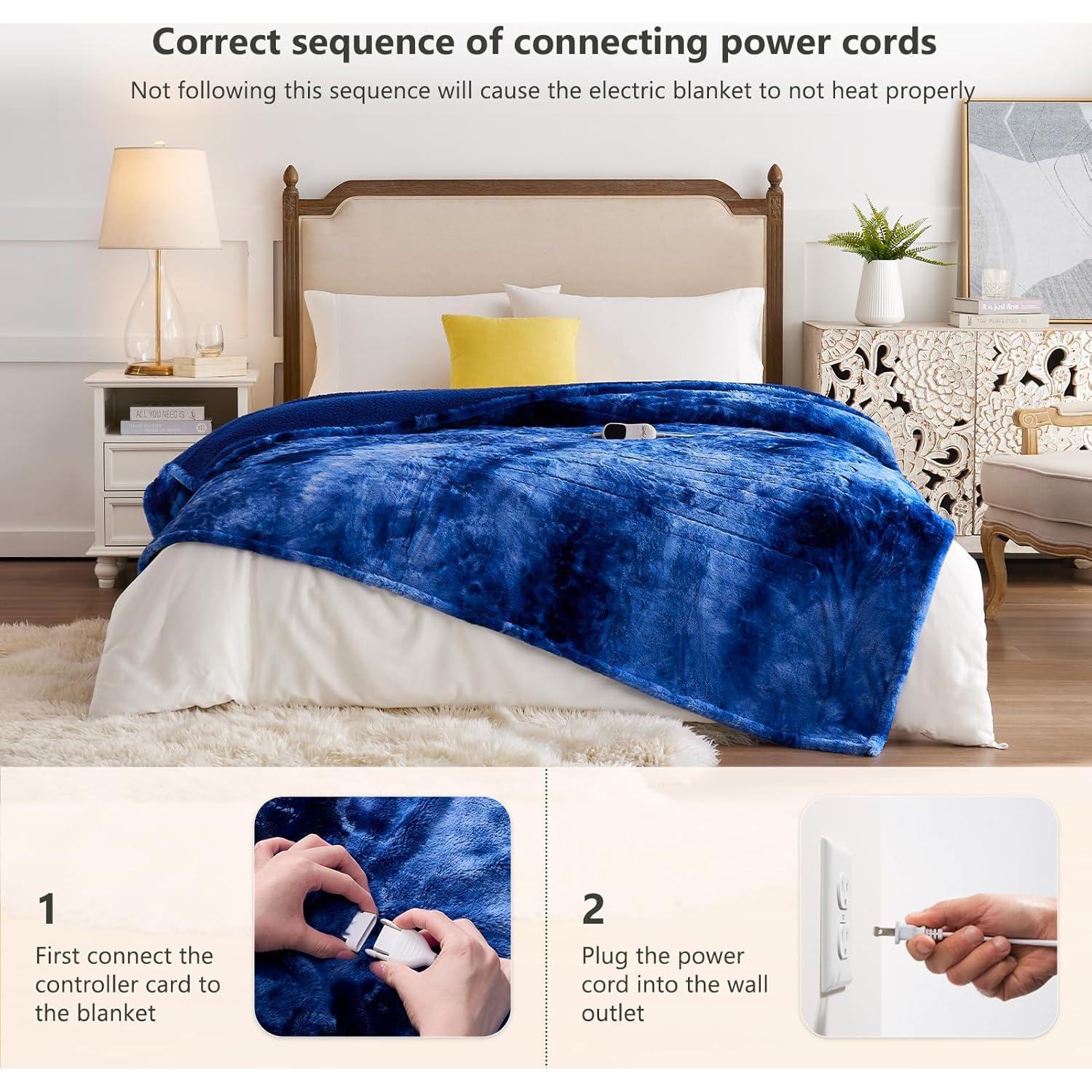 Manta Eléctrica Homemate YZH-5060T 127x152 cm 10 Niveles Calor