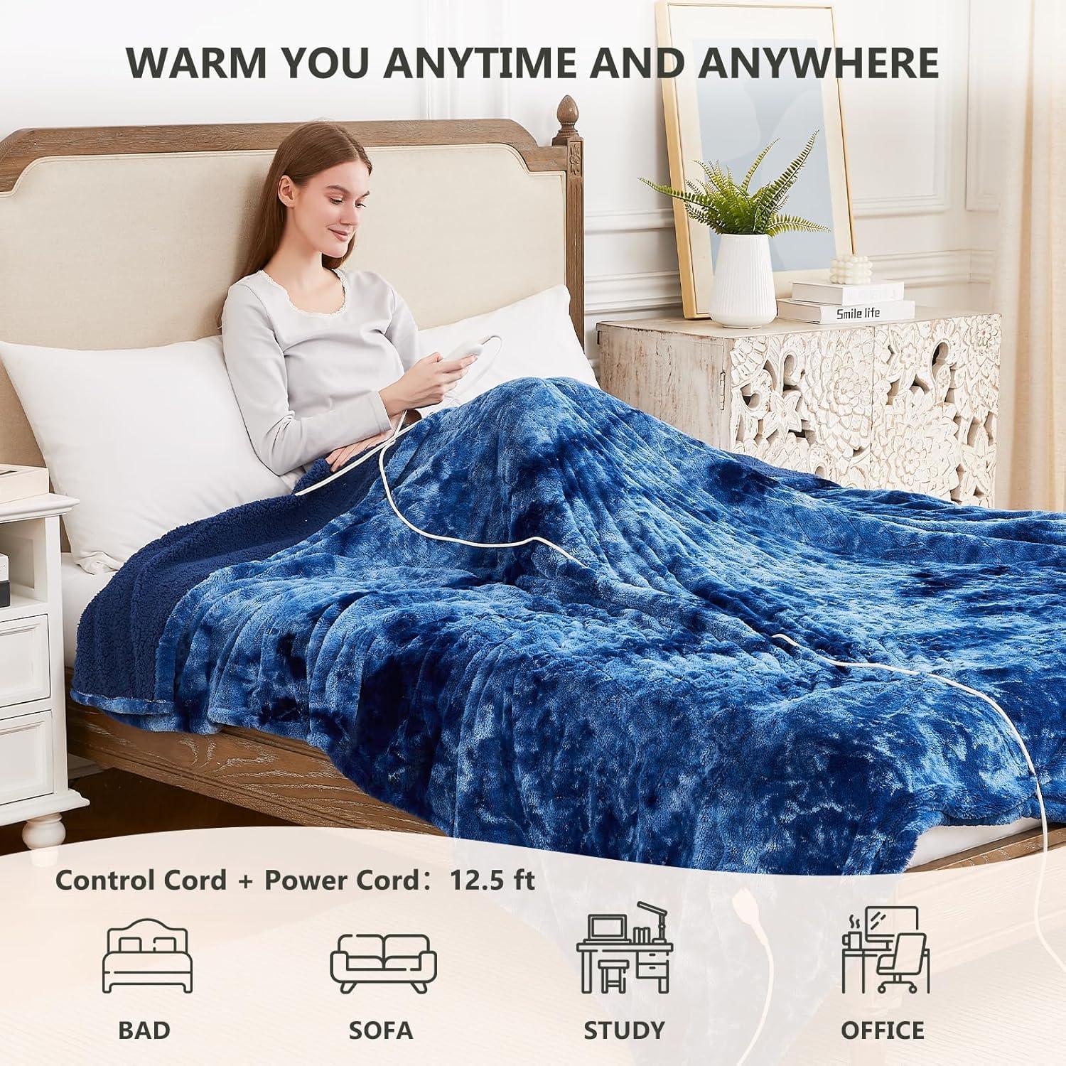 Manta Eléctrica Homemate YZH-5060T 127x152 cm 10 Niveles Calor