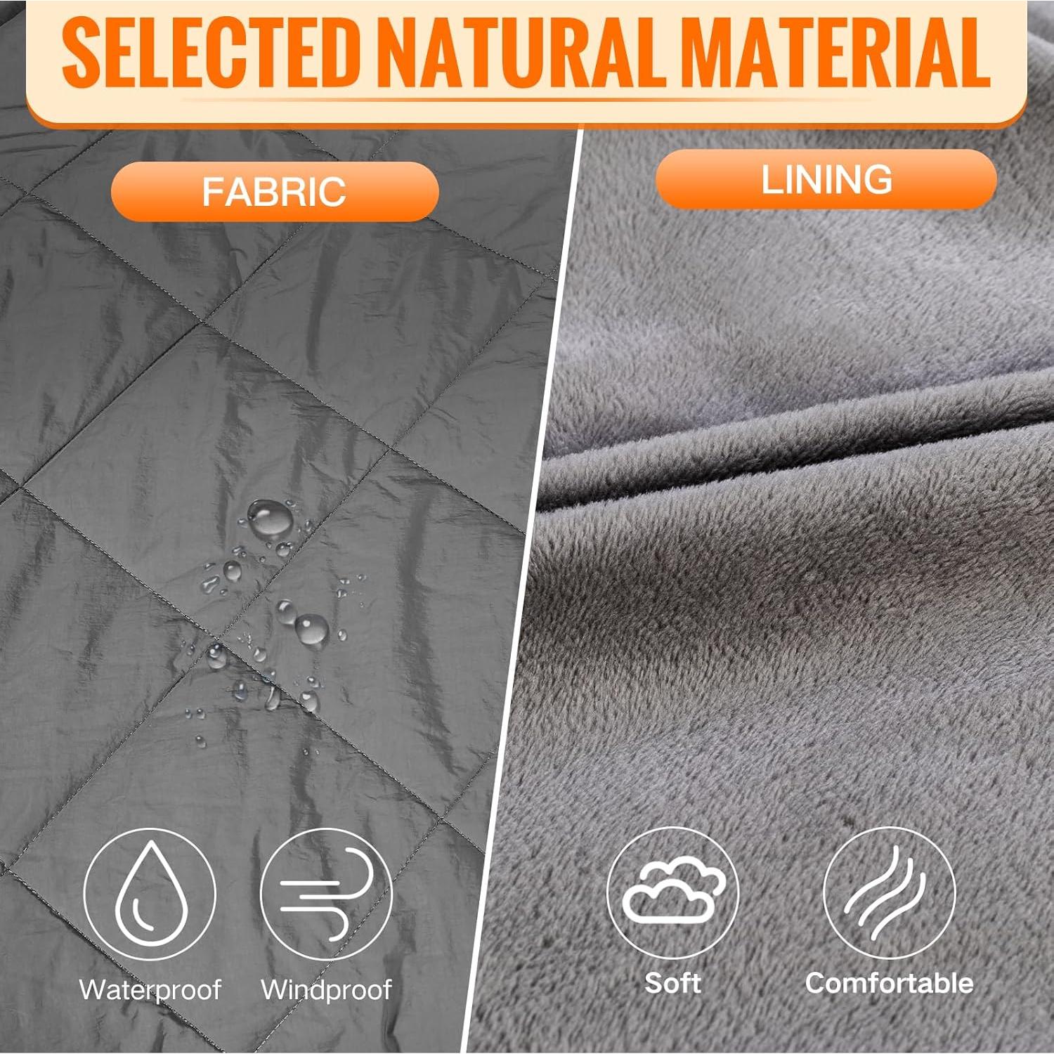 Manta Calentada Inalámbrica Girasol 10000mAh 3 Niveles Gris