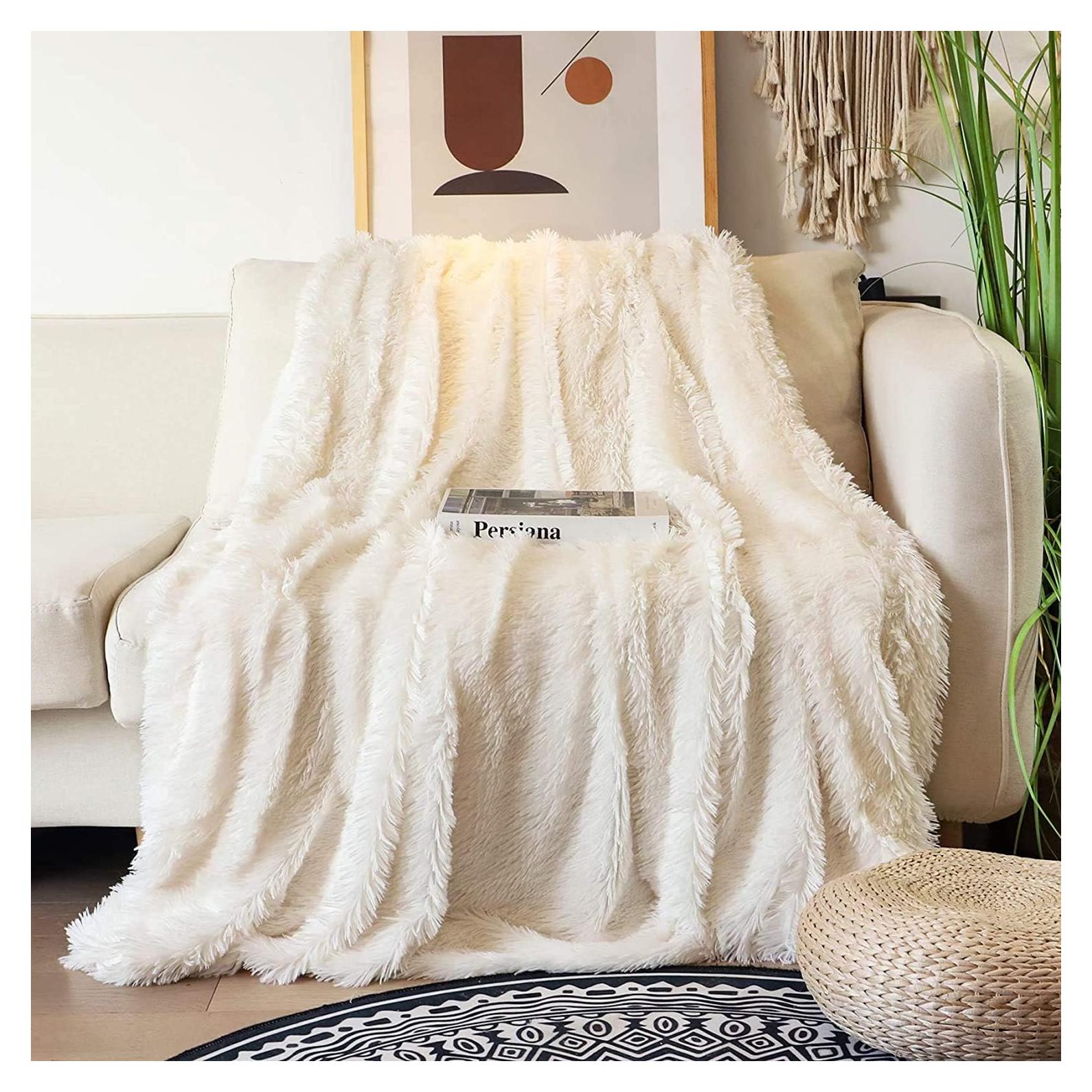 Manta Decorativa Tuddrom Queen 203x229 cm Suave Blanca