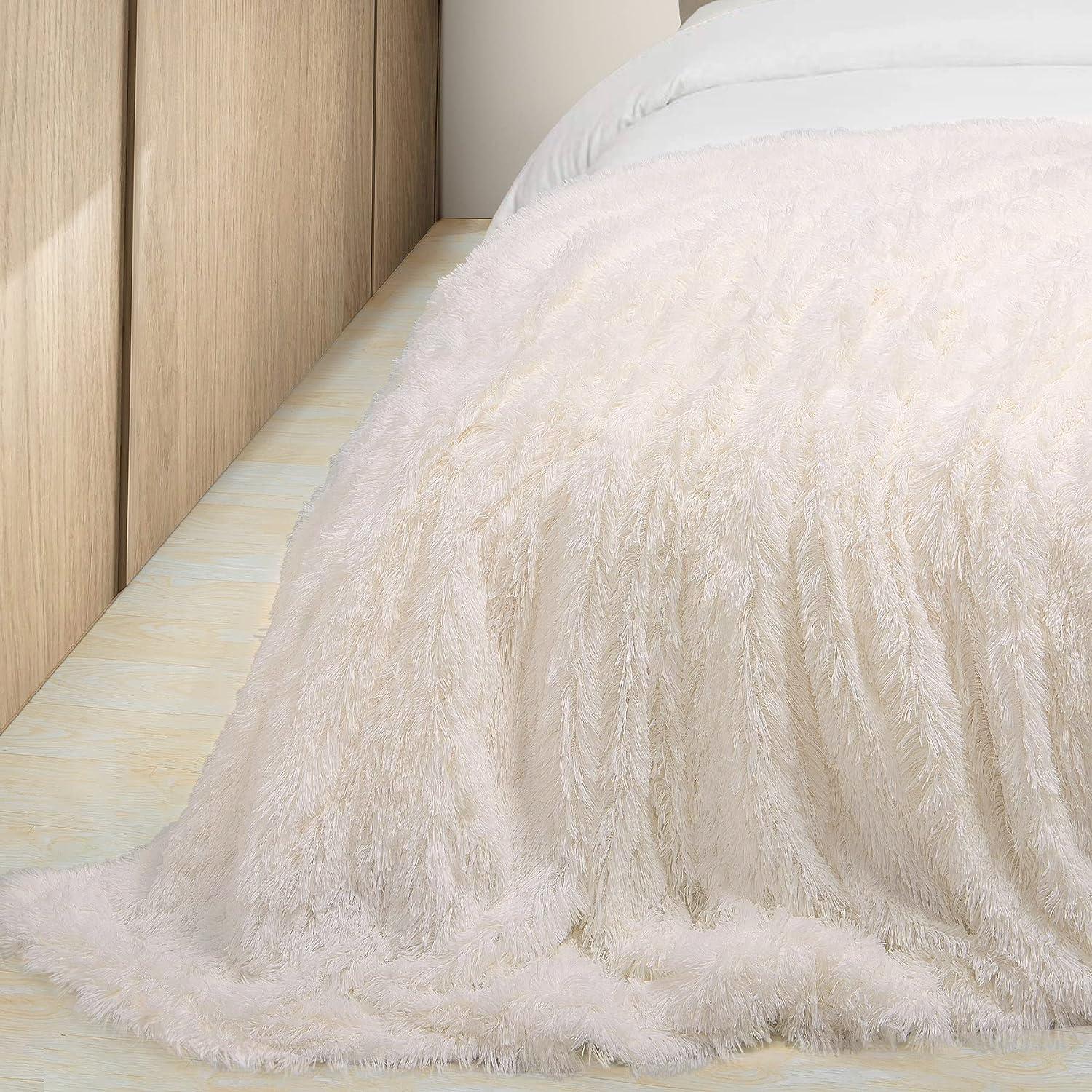 Manta Decorativa Tuddrom Queen 203x229 cm Suave Blanca