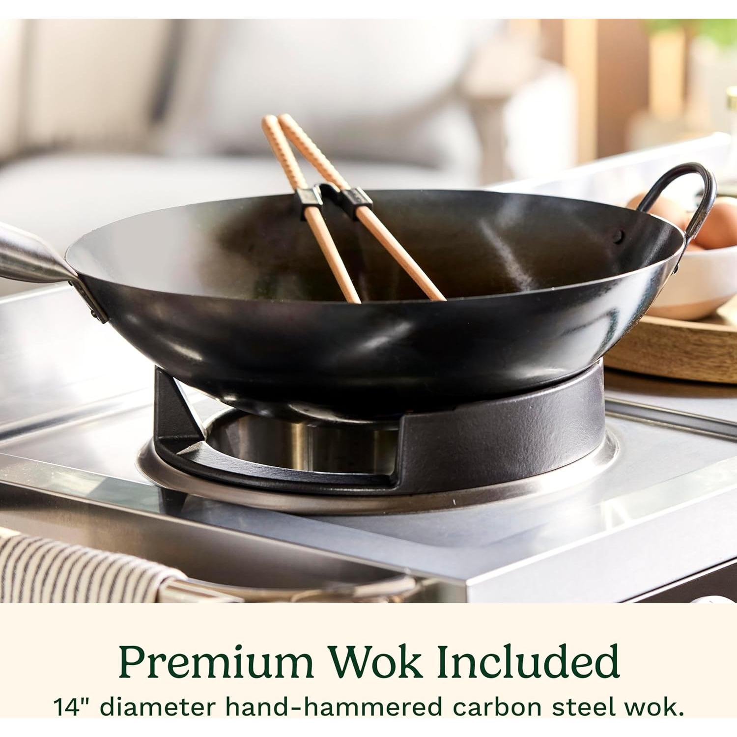 Estación de Wok Exterior Cuisinart 50,000 BTU con Wok 35.56 cm