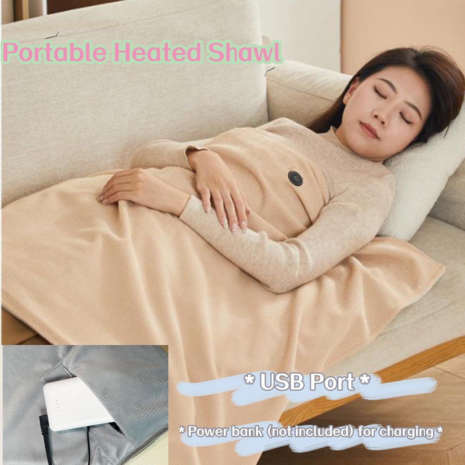 Chal Térmico Eléctrico Portátil para Mujeres - Suave y Rápido