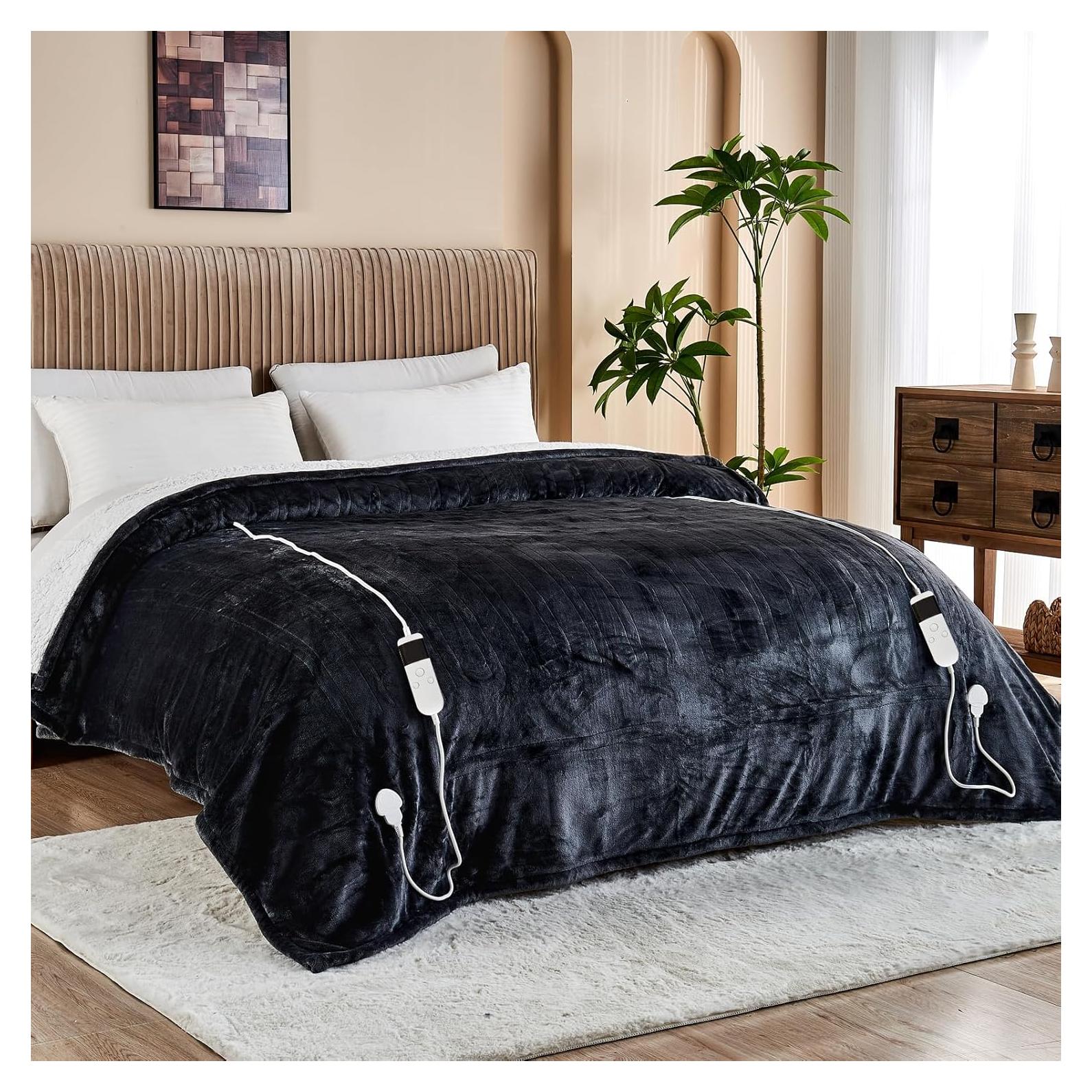 Manta Eléctrica Térmica Cushious Queen, Franela Lavable 8h