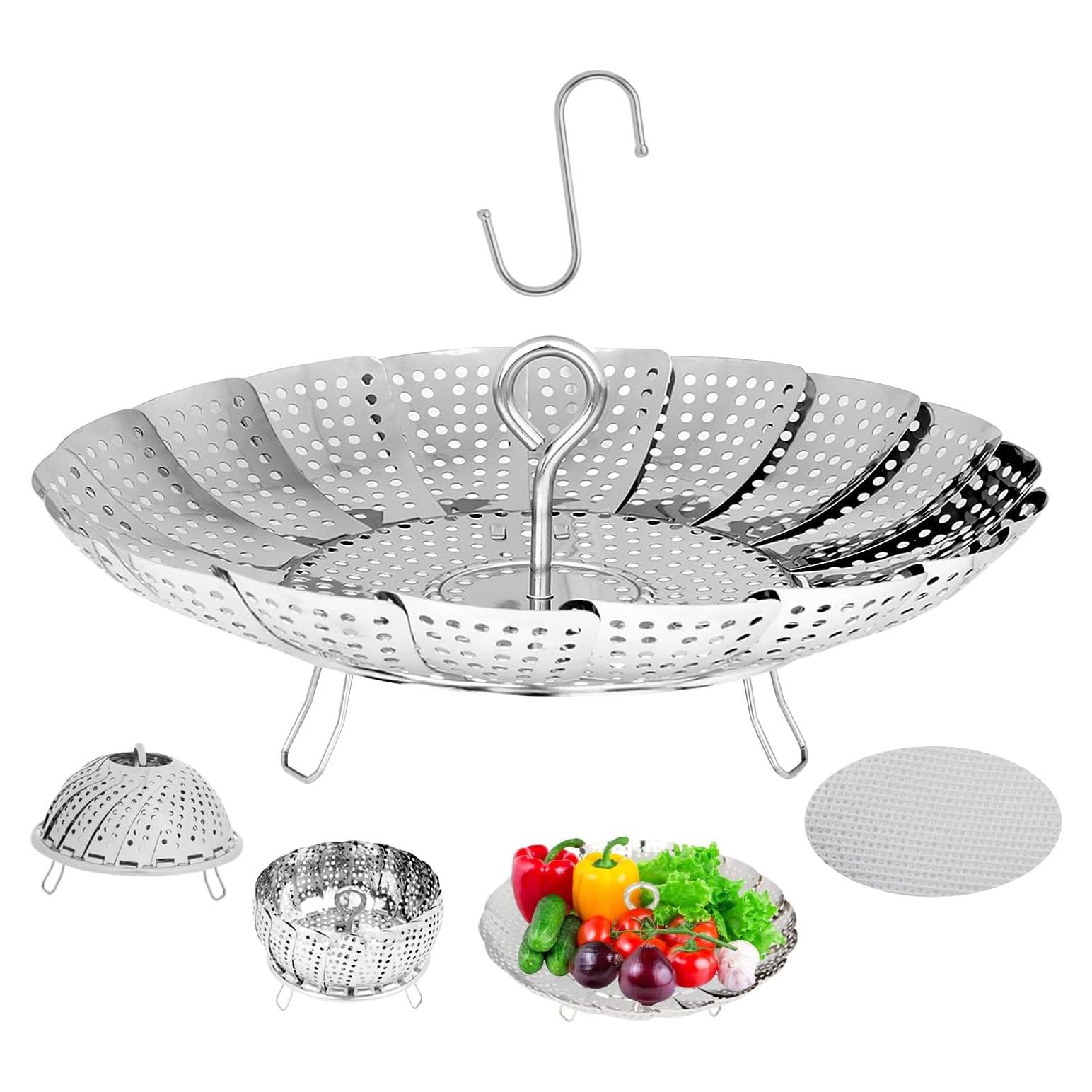 Canasta de Vapor Expandible IQworks 15.2 cm Acero Inoxidable