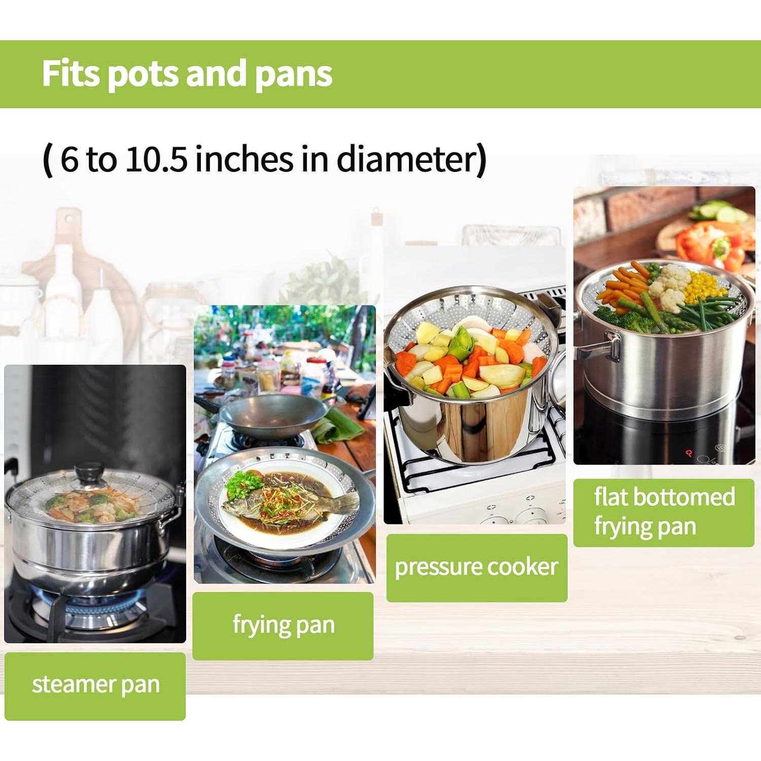 Canasta de Vapor Expandible IQworks 15.2 cm Acero Inoxidable