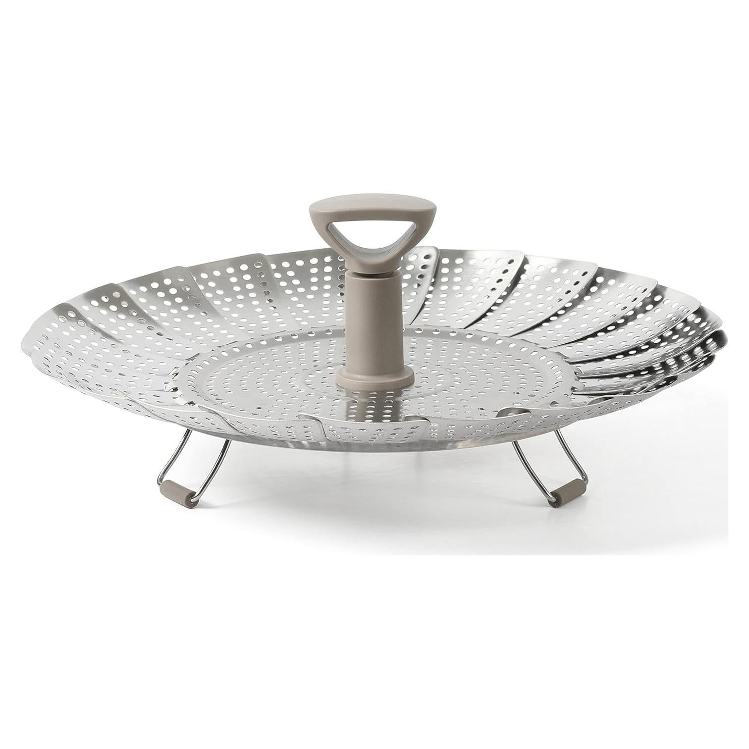 Vaporera Plegable Telescópica Martha Stewart 26.9 cm Acero Inoxidable