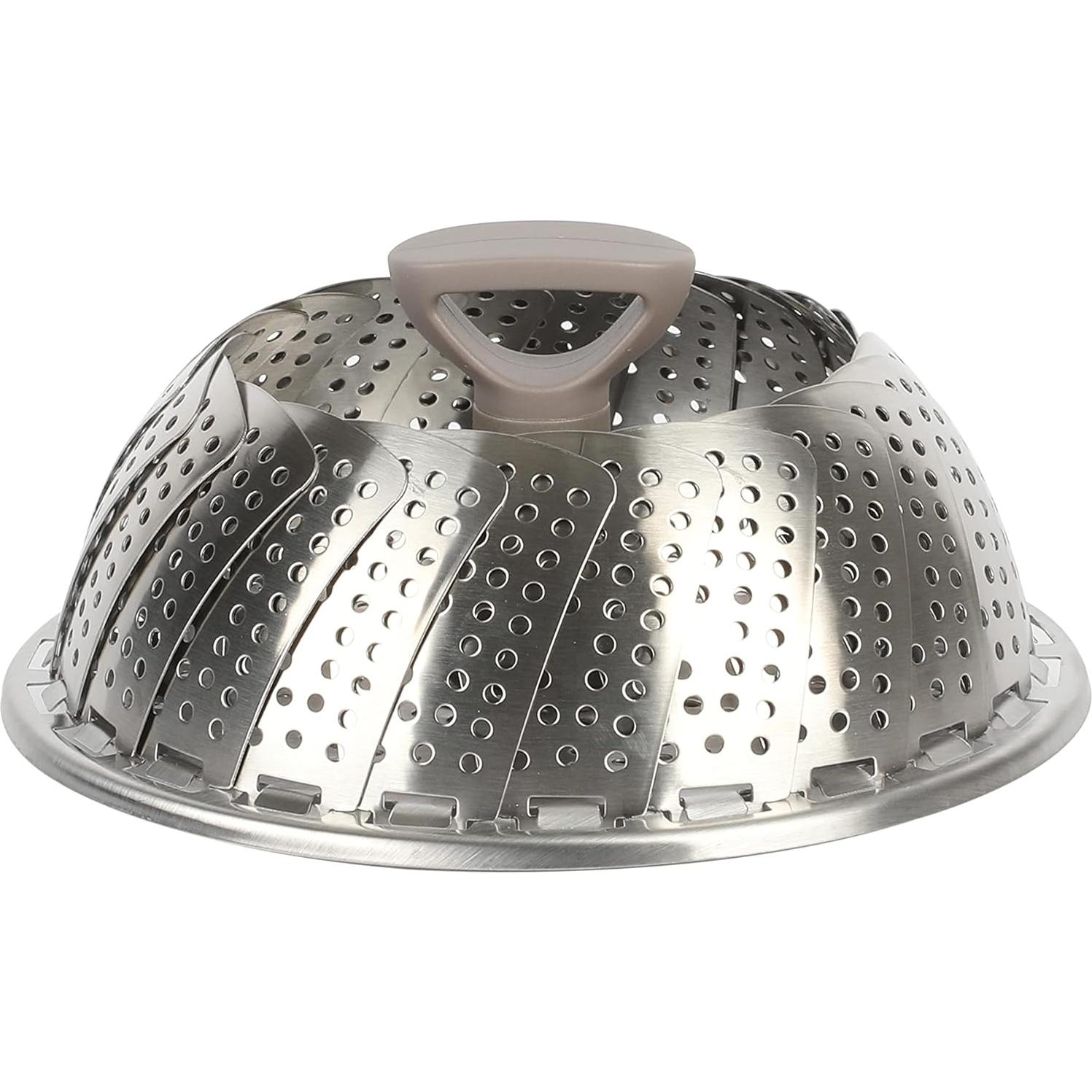 Vaporera Plegable Telescópica Martha Stewart 26.9 cm Acero Inoxidable