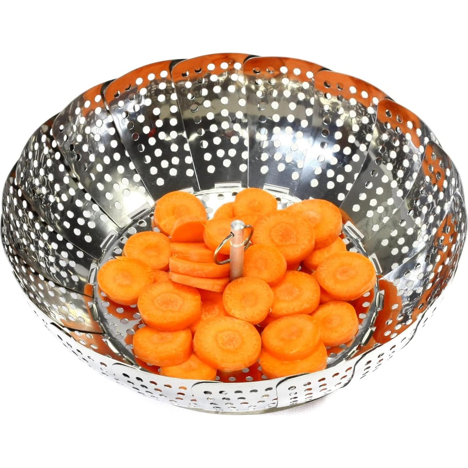 Cesta de Vapor Chef Craft 15 cm Acero Inoxidable Expandible