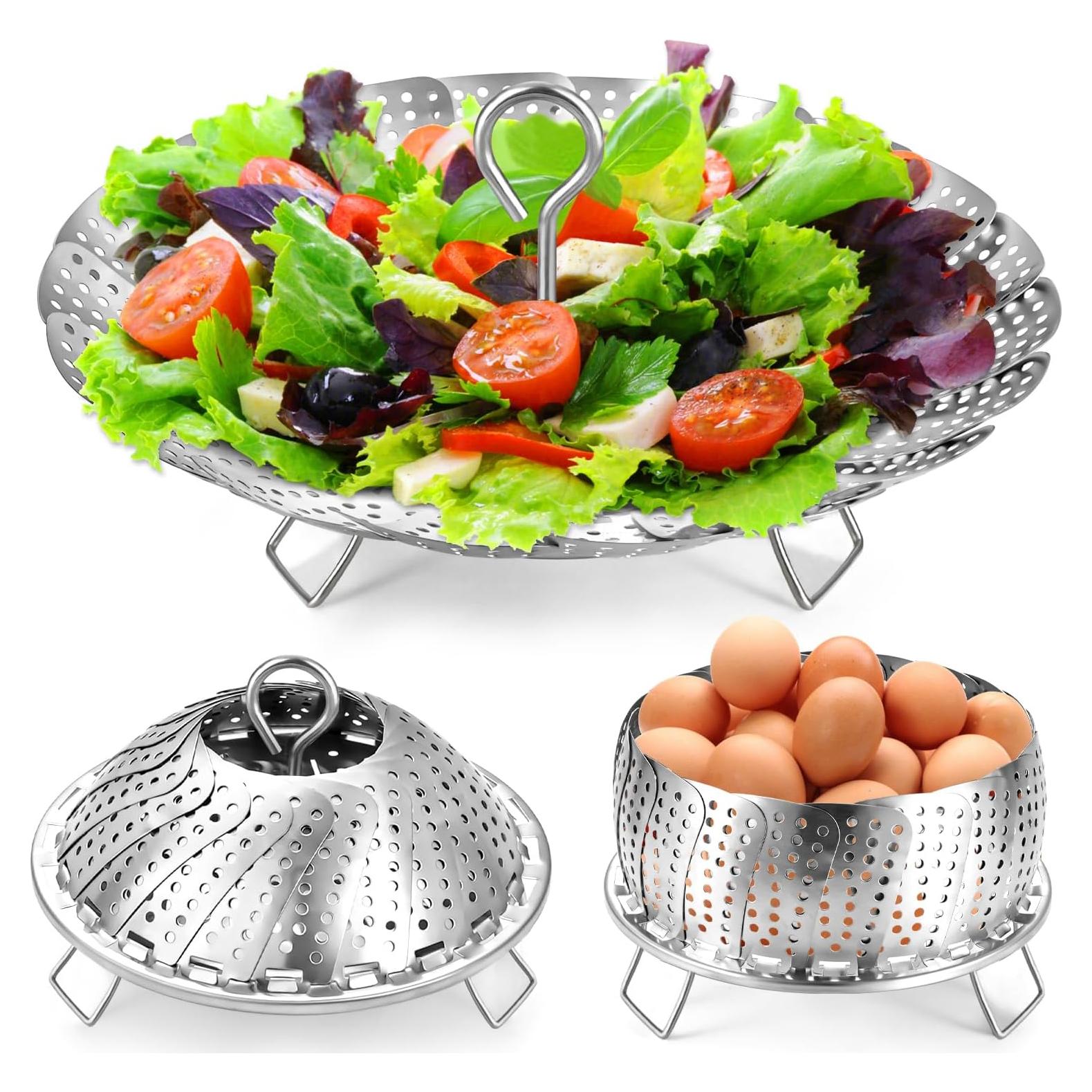 Cesta de Vapor Expandible Acero Inoxidable LAIHIFA 16.3-25.4 cm