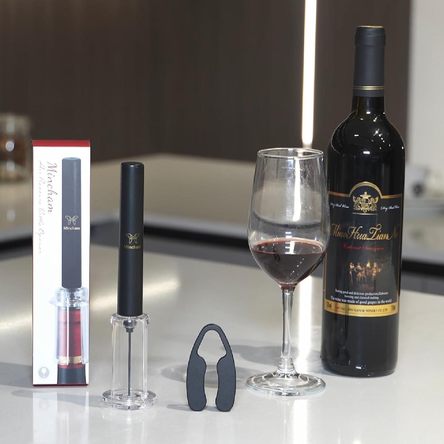 Sacacorchos de Bomba de Aire Mincham con Cortador de Aluminio