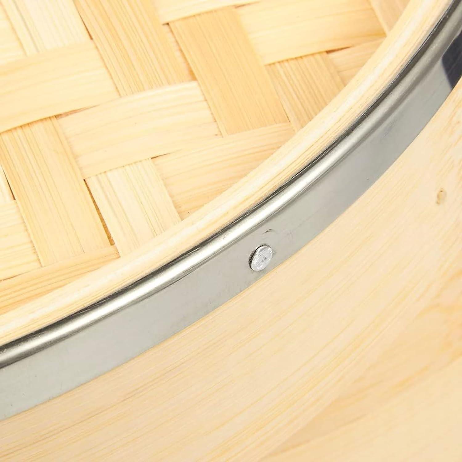 Cesta de Vapor de Bambú 2 Niveles Juvale 25.4x16.5 cm