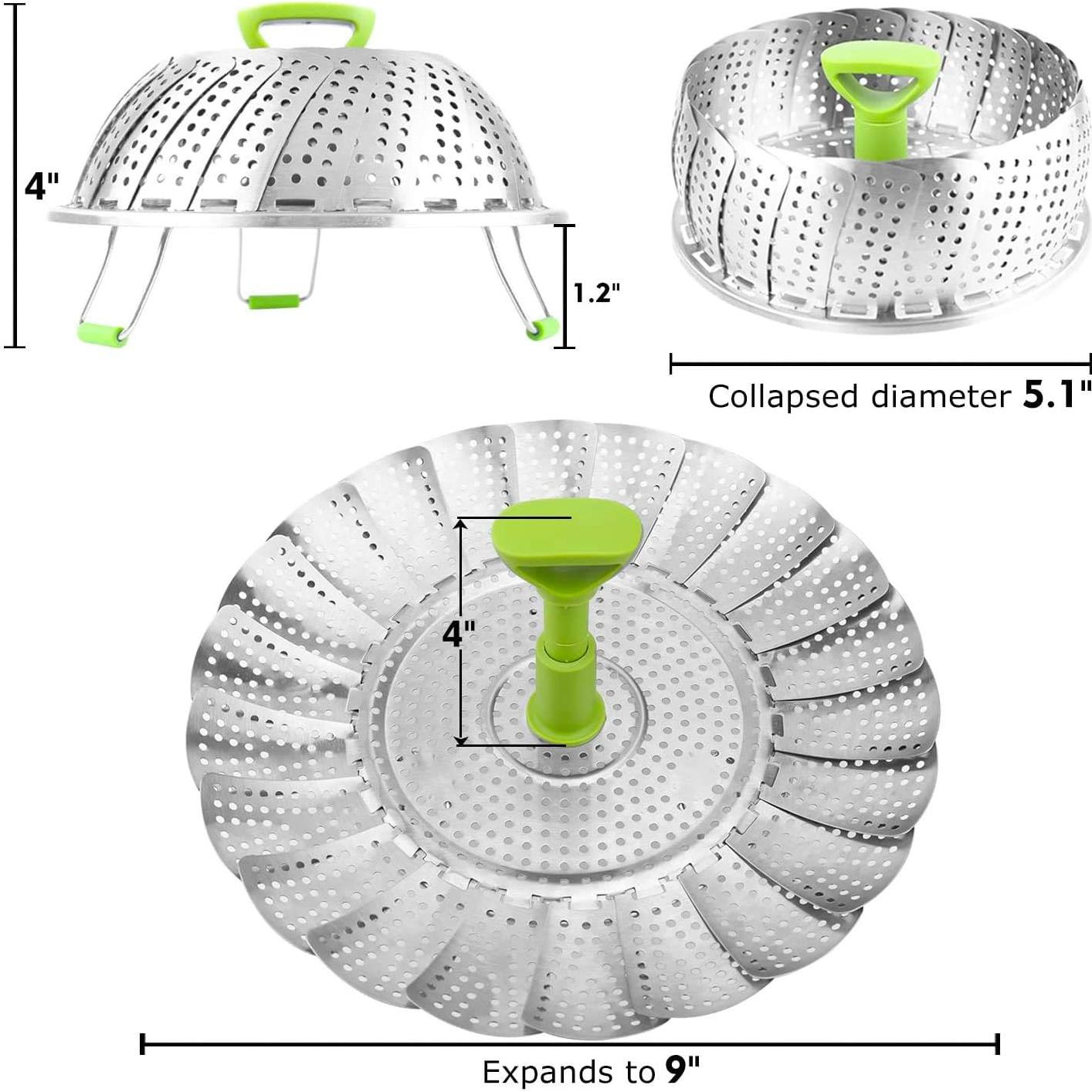 Cesta de Vapor Plegable LTWQLing Acero Inoxidable 22,86 cm