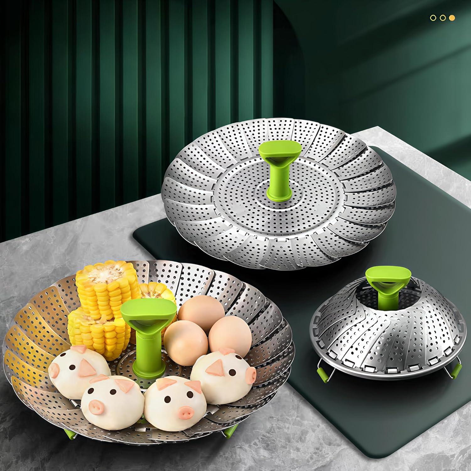 Cesta de Vapor Plegable LTWQLing Acero Inoxidable 22,86 cm