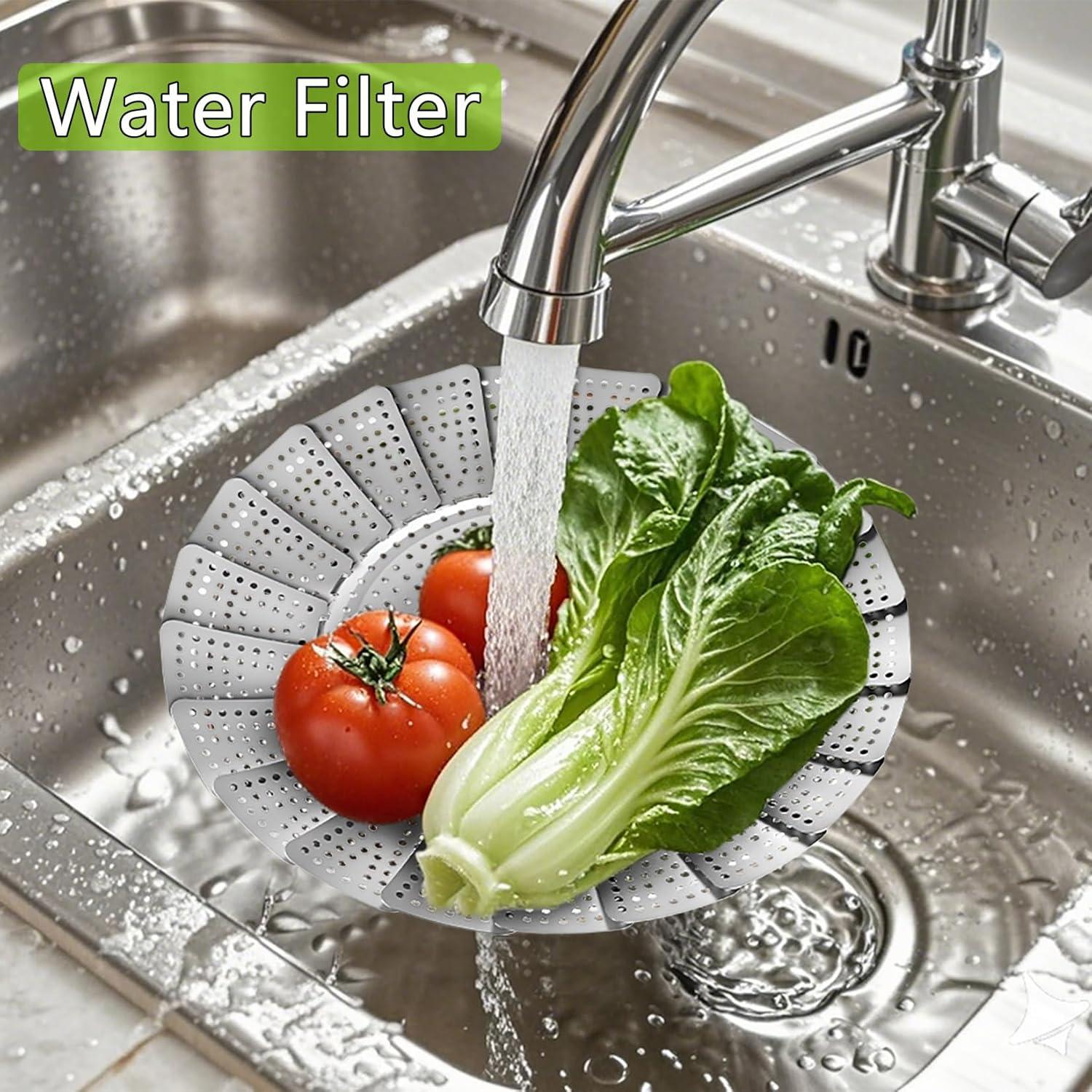 Cesta de Vapor de Verduras VOGARB 2 Capas Acero Inoxidable