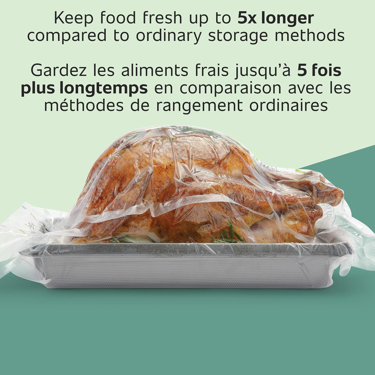 Rollos Expandibles FoodSaver 11" x 16' para Alimentos