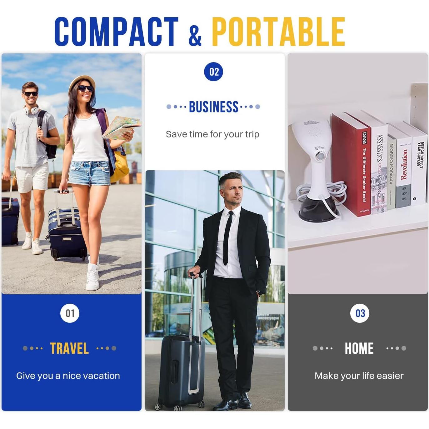 Vaporizador de Ropa Rolipo 1350W 400ml Portátil Blanco