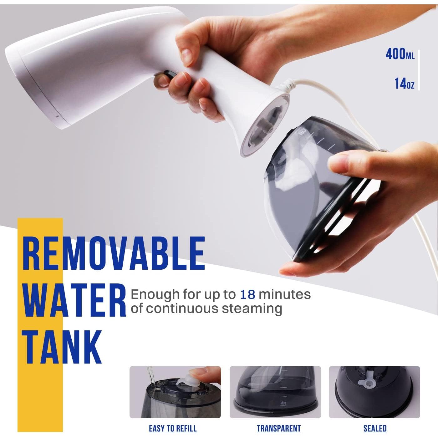 Vaporizador de Ropa Rolipo 1350W 400ml Portátil Blanco