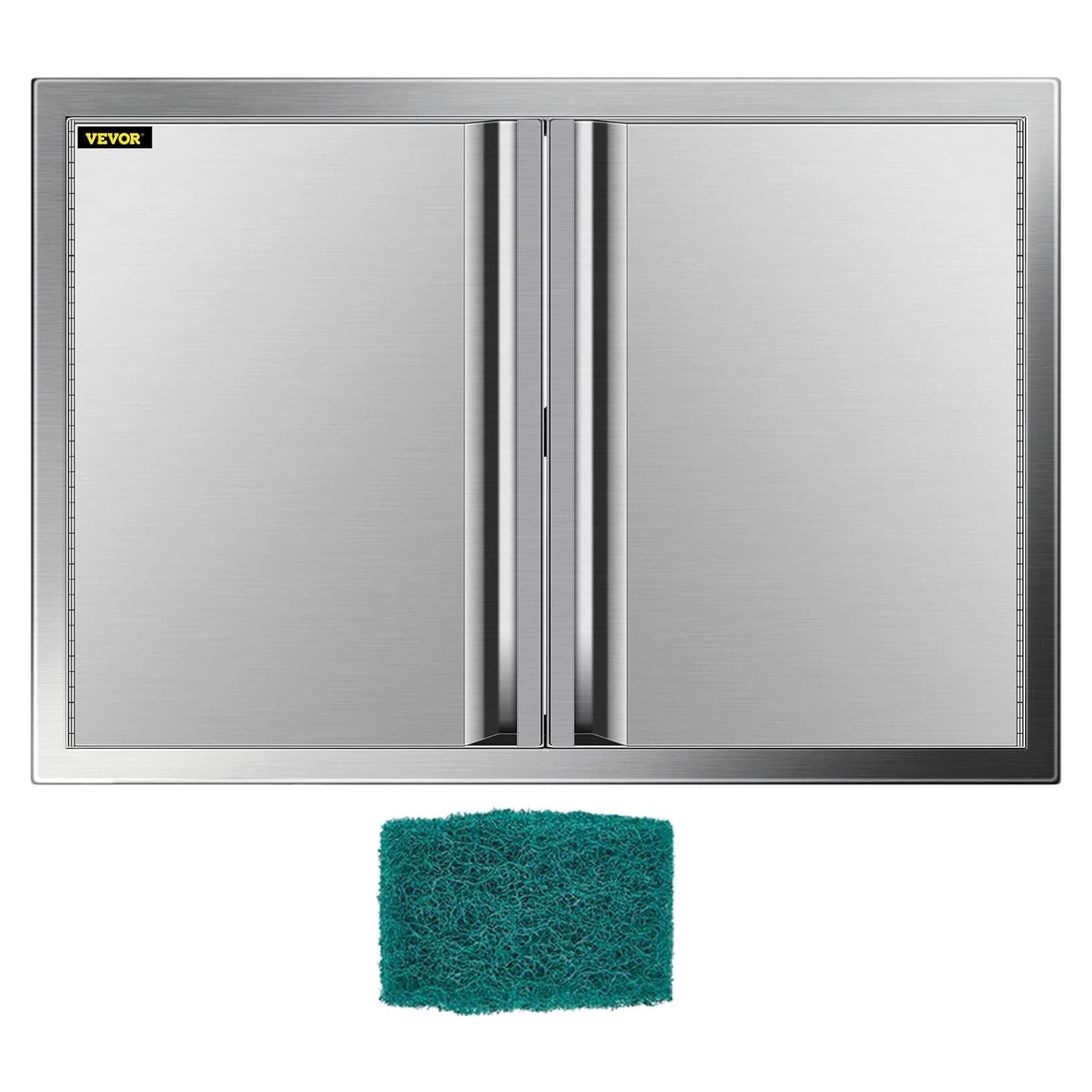 Puerta Doble BBQ VEVOR 75.5 x 53 cm Acero Inoxidable