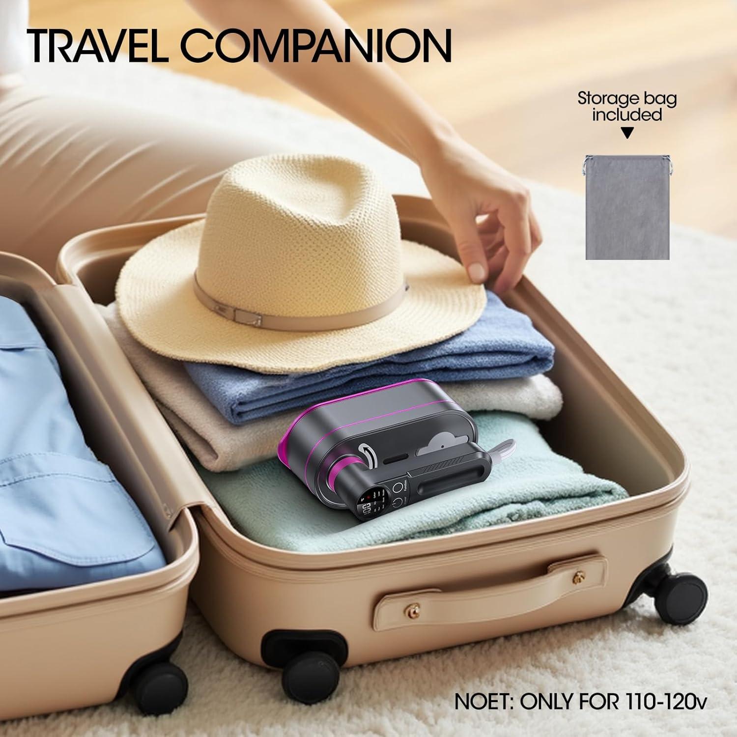 Vaporera de Viaje Amazing Flower GT2 1200W 2 en 1 Púrpura