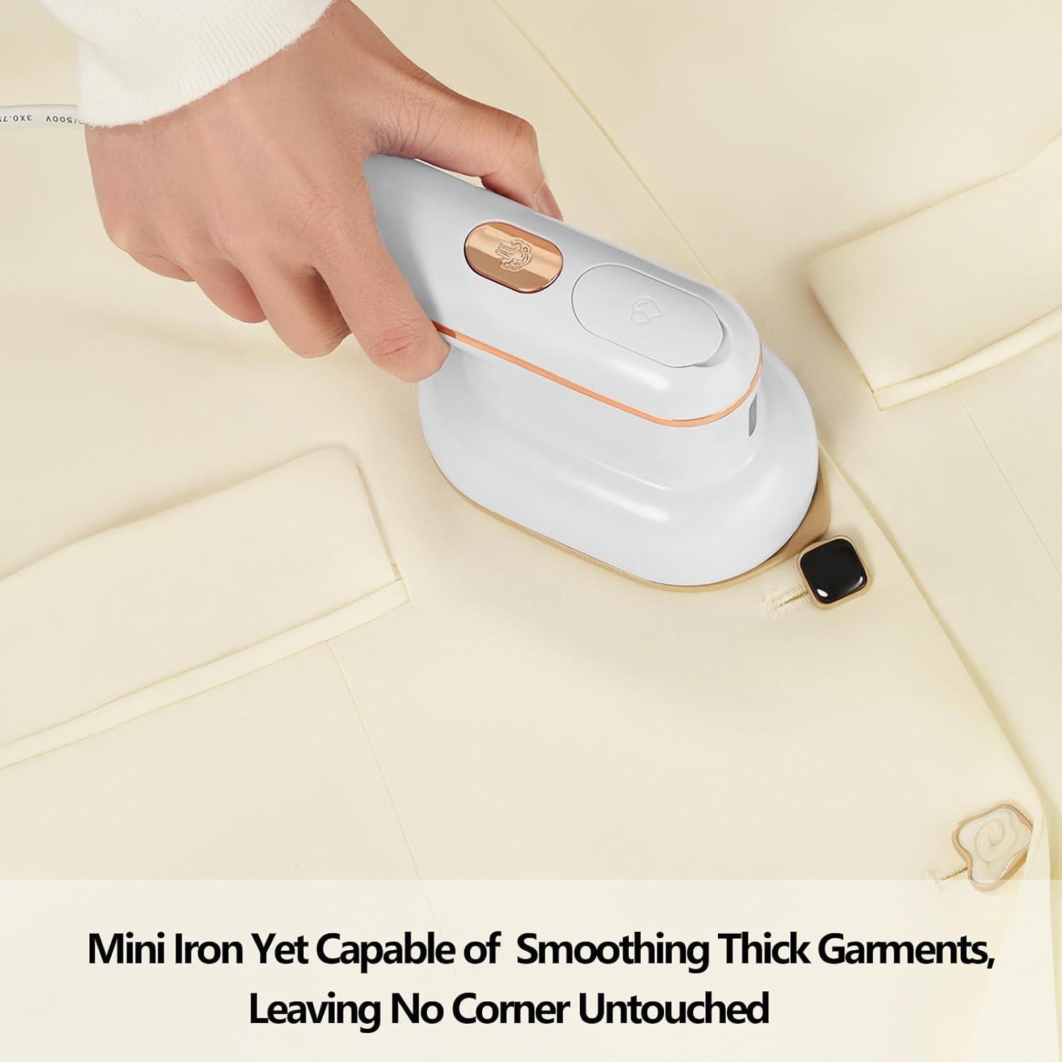 YIKA Steamer for Clothes & Travel Iron - Large Heat Panel, Dry/Wet Steaming, Horizontal/Vertical Use, 1.1lbs Mini Handheld Fabric Wrinkle Remover for Home, Office, and Travel