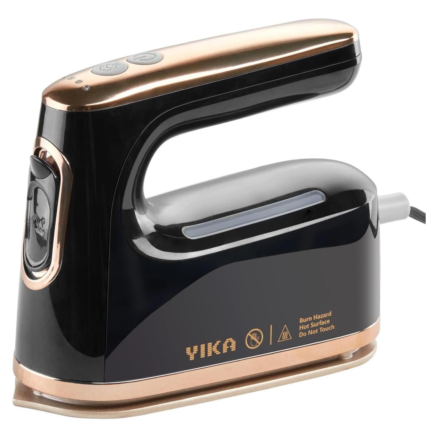 YIKA Clothes Steamer & Iron 2-in-1, Handheld Clothing Fabric Wrinkle Removal, 300ml Water Tank, Large Alloy Soleplate, Lightweight Small Garment Steamer for Home or Travel