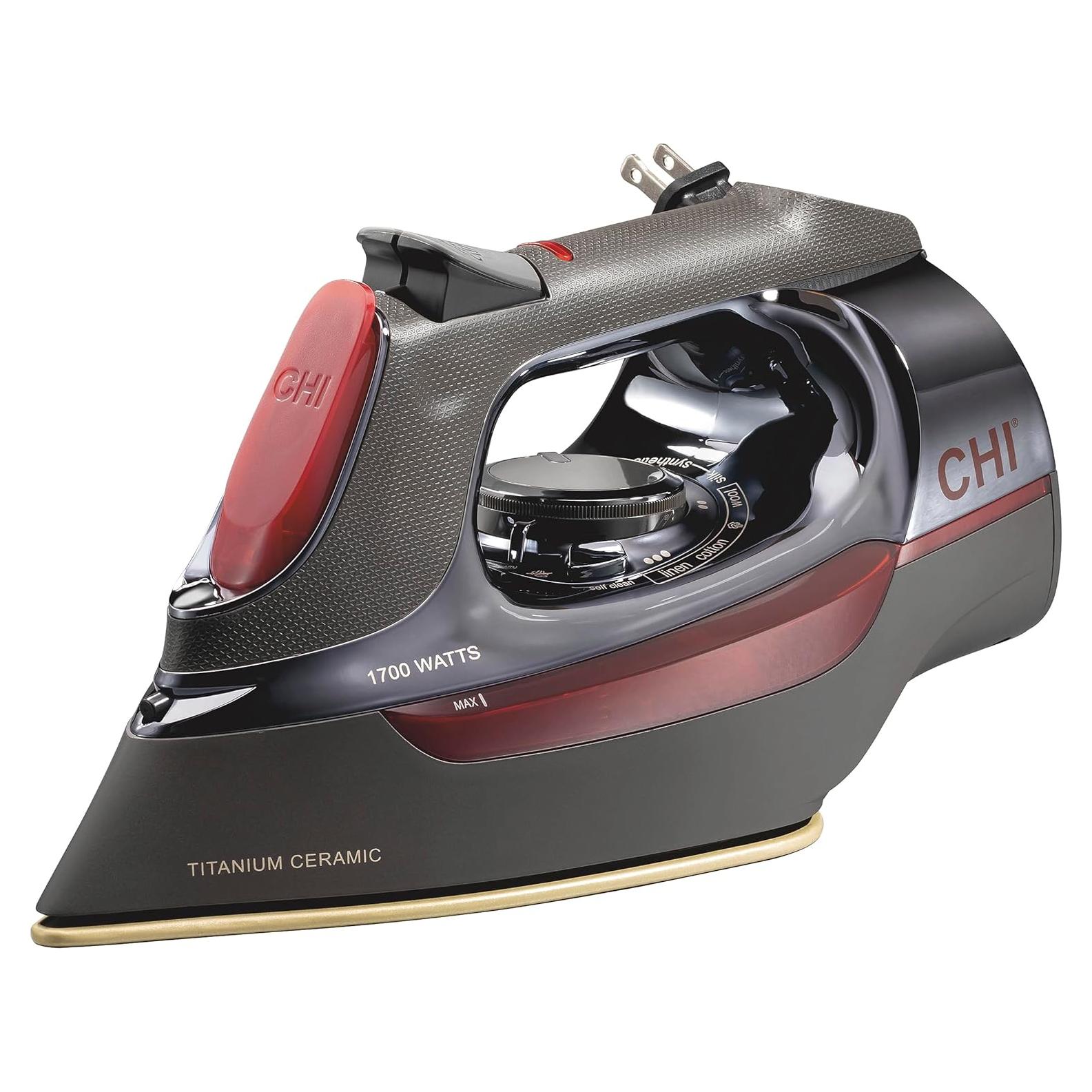 Plancha de Vapor CHI 1700W con Cable Retráctil 2.4m Profesional