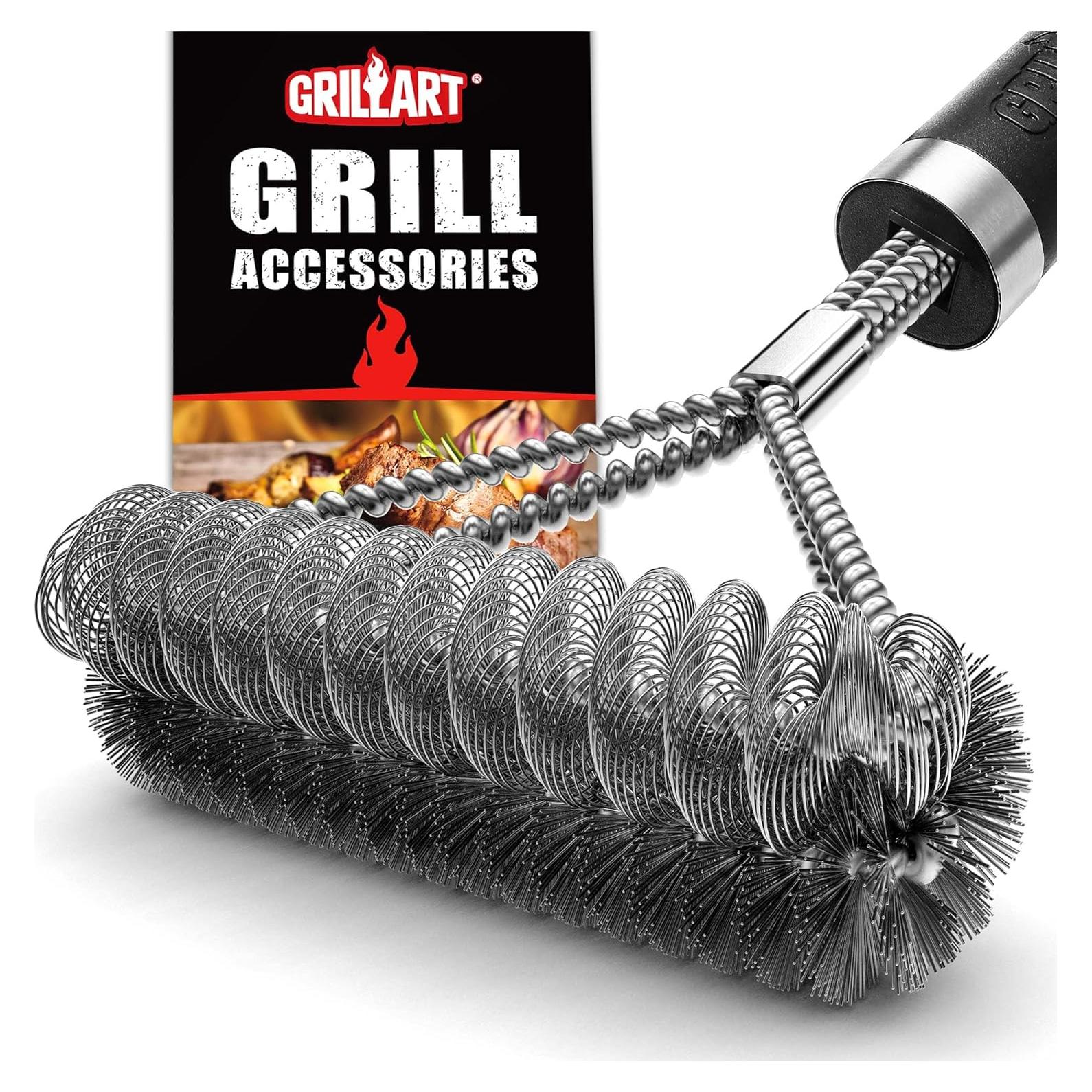 Cepillo para Parrilla GRILLART 2 en 1 Acero Inoxidable 45,72 cm