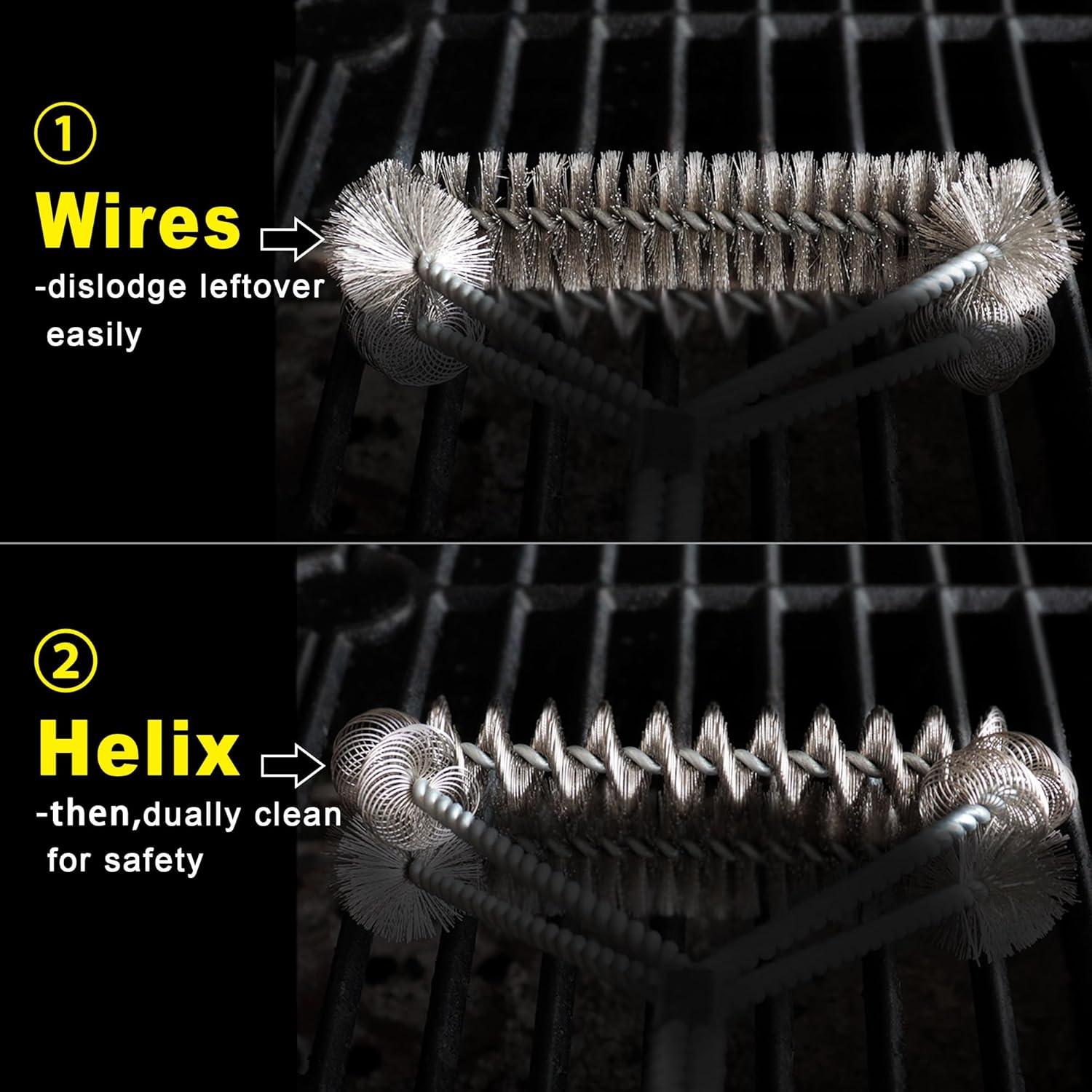 Cepillo para Parrilla GRILLART 2 en 1 Acero Inoxidable 45,72 cm