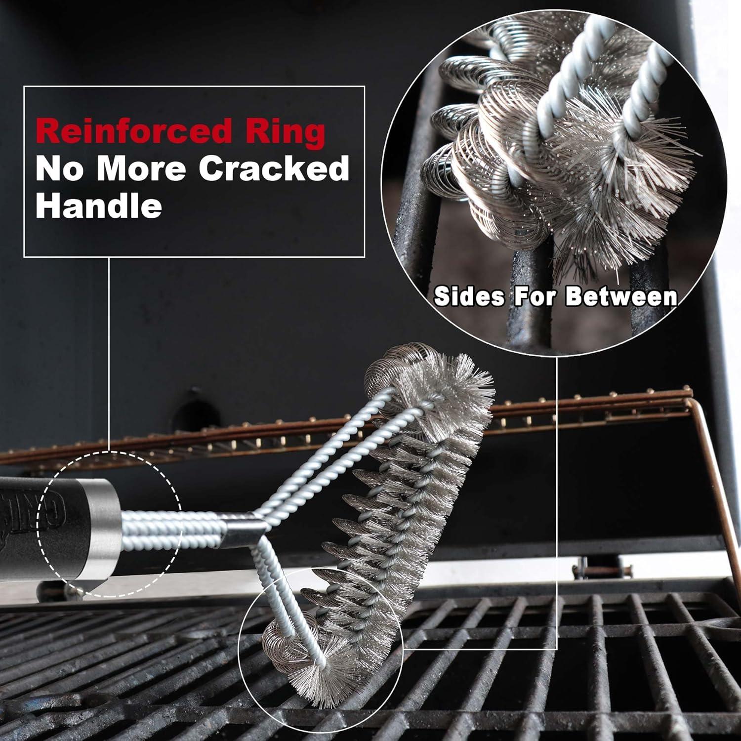 Cepillo para Parrilla GRILLART 2 en 1 Acero Inoxidable 45,72 cm