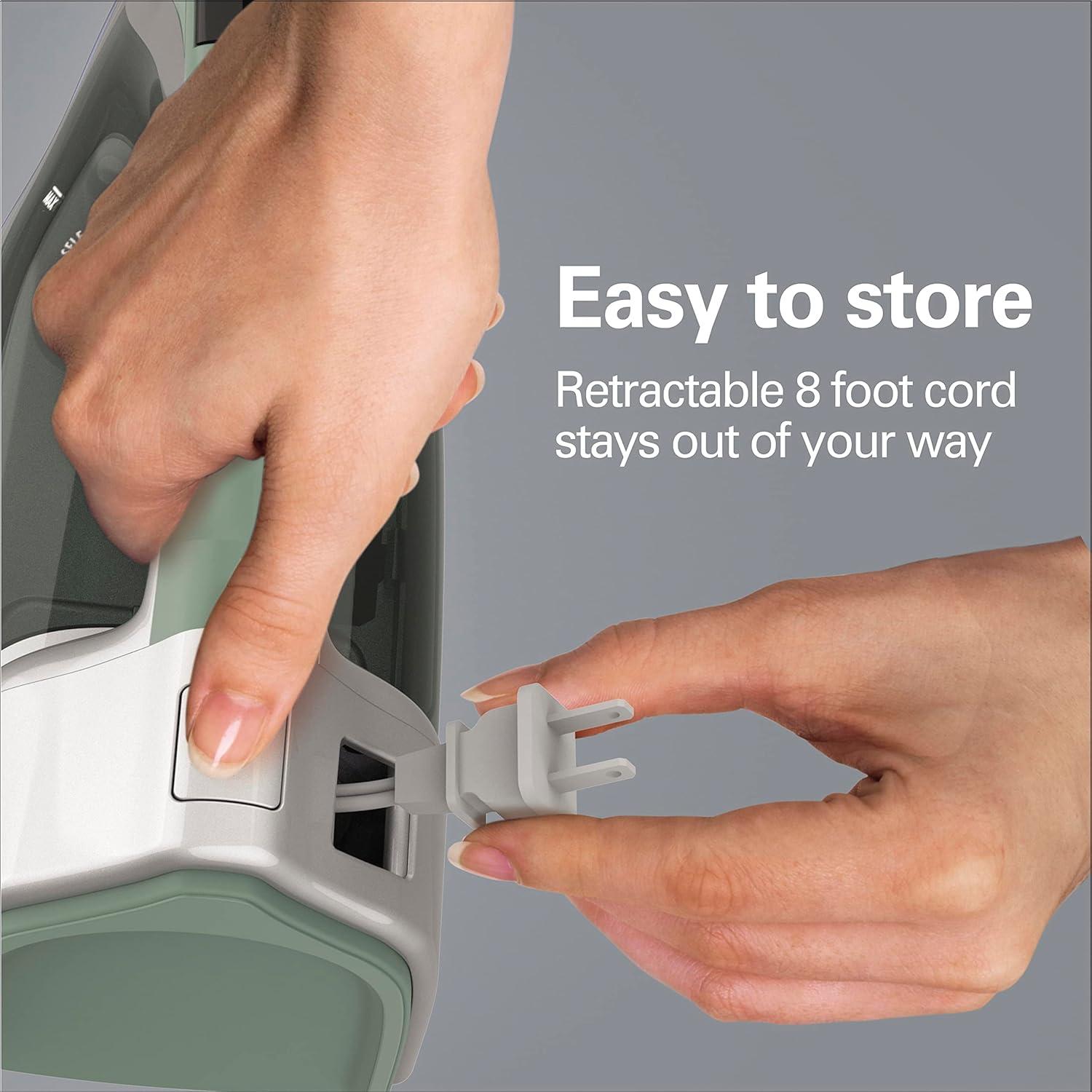 Plancha de Vapor Hamilton Beach 1800W con Suela Durathon Verde