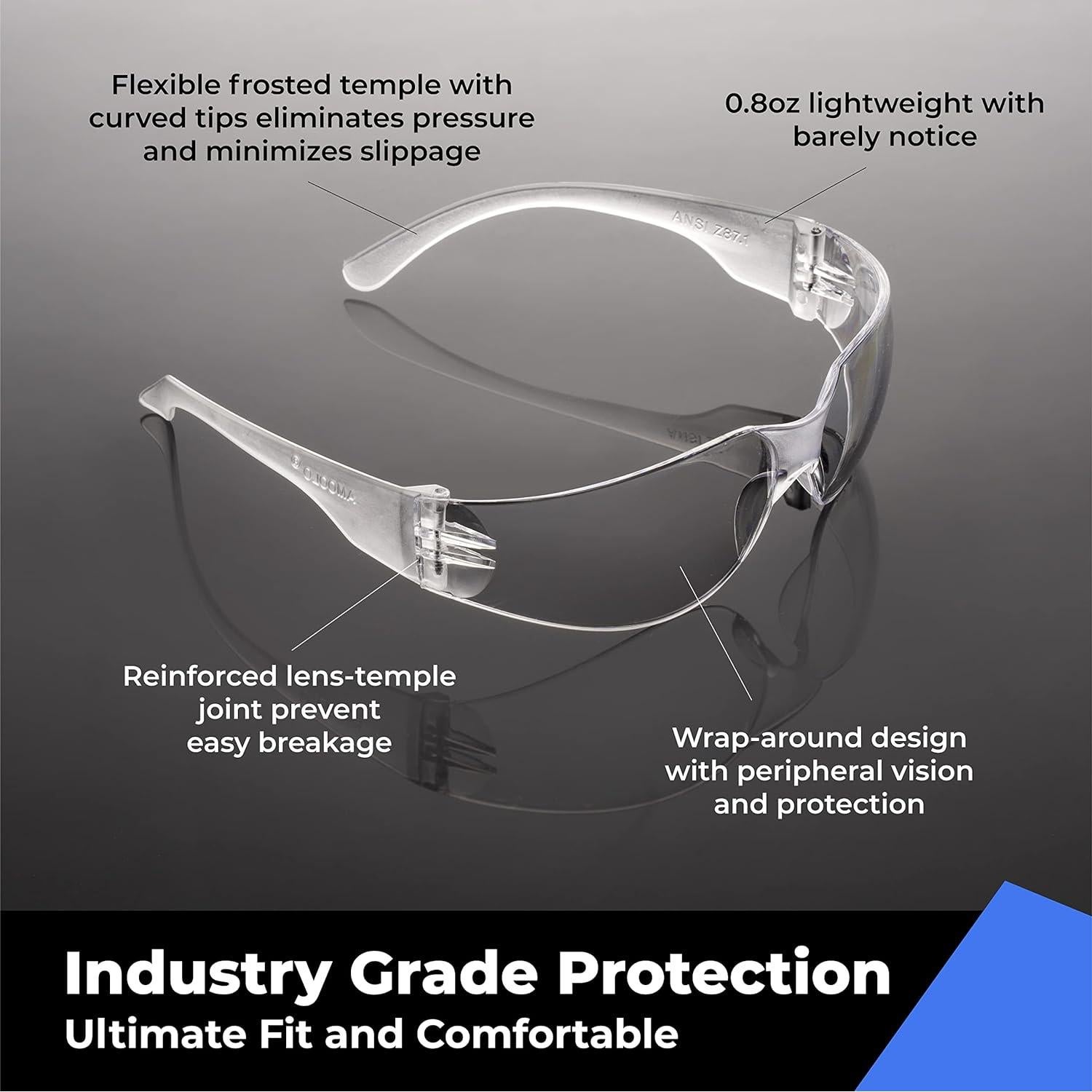 Gafas de Seguridad Amoolo Claras Adulto Paquete 144