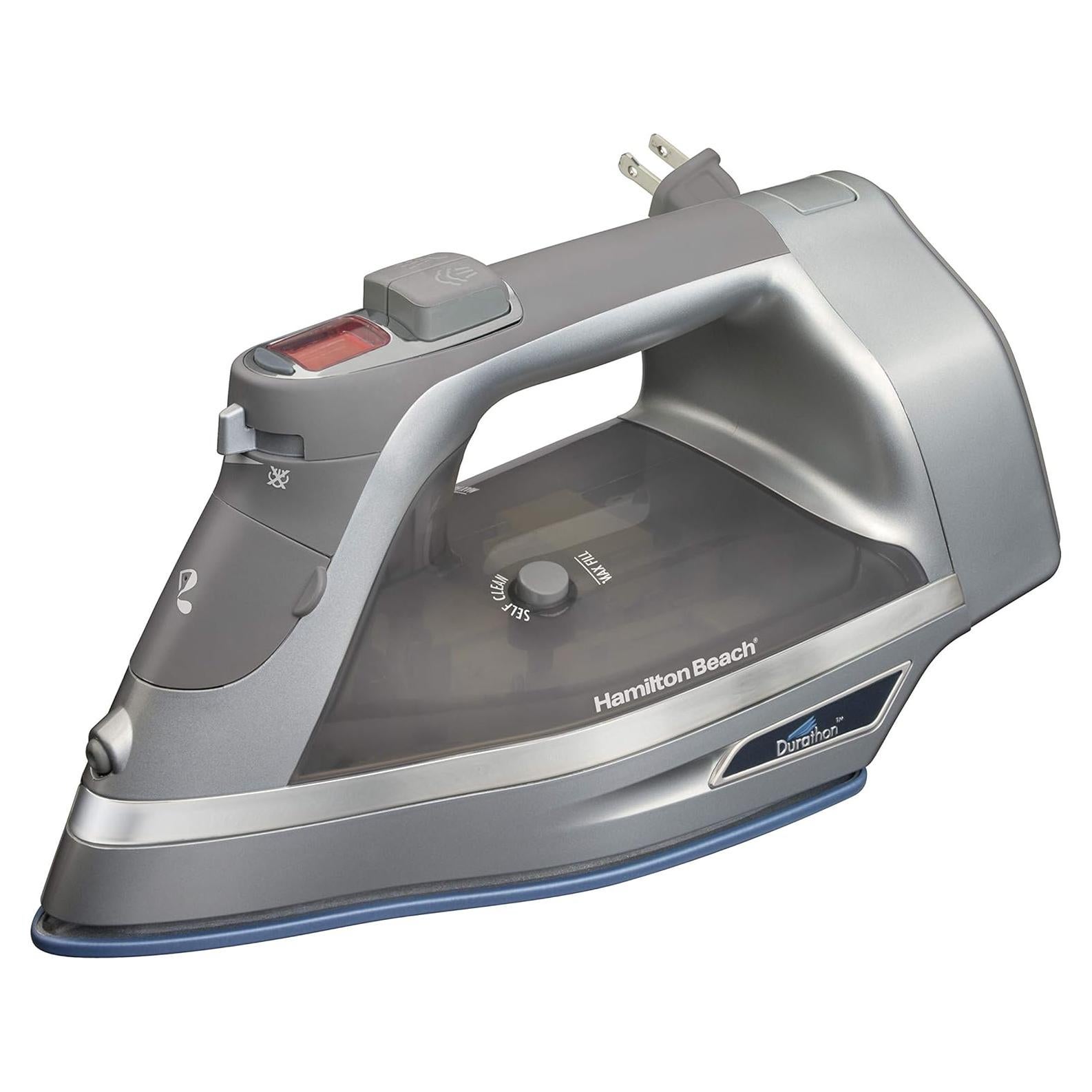 Plancha de Vapor Hamilton Beach 1700W con Suela Durathon Plata