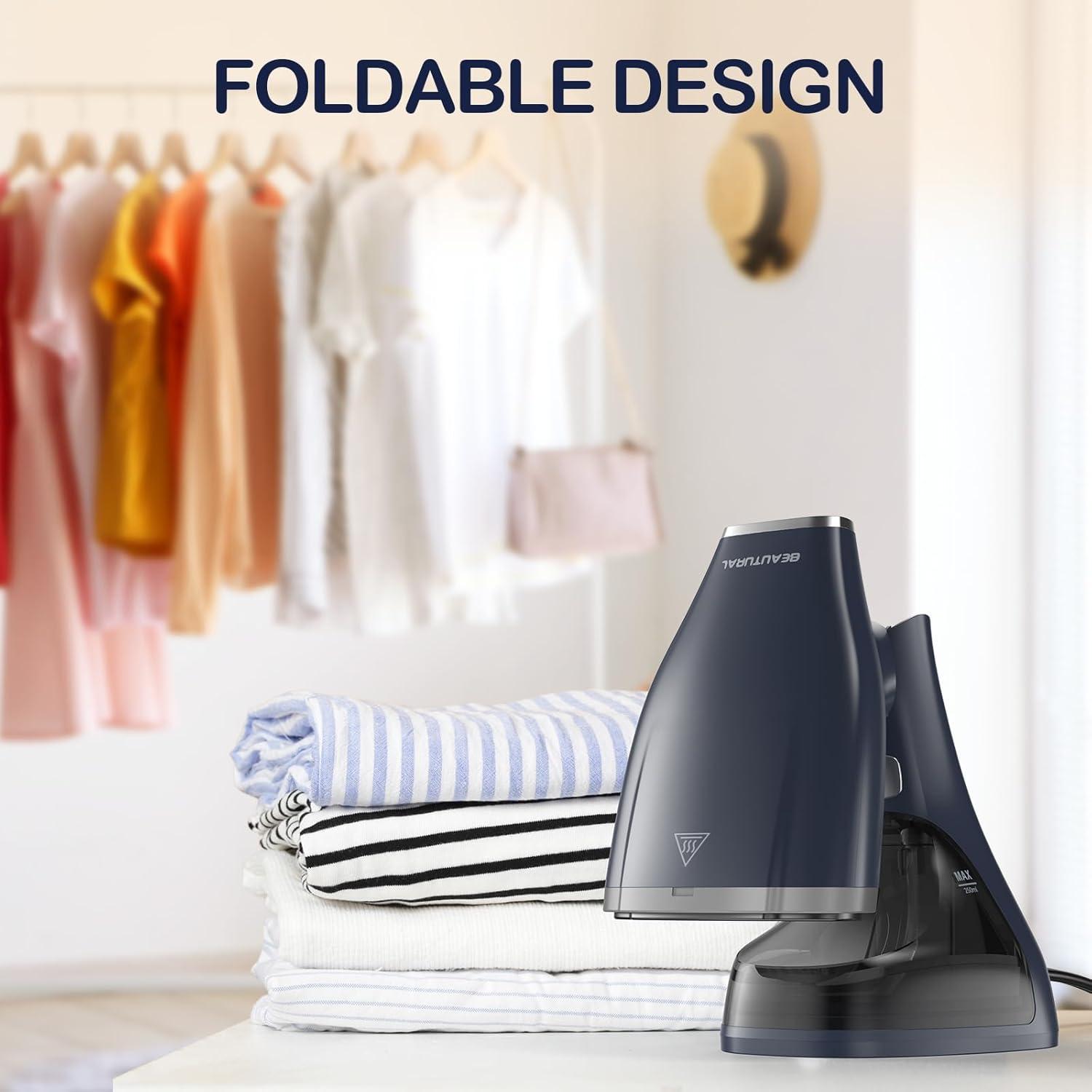 Vaporizador de Ropa Portátil BEAUTURAL 1500W 250ml Calentamiento 25s