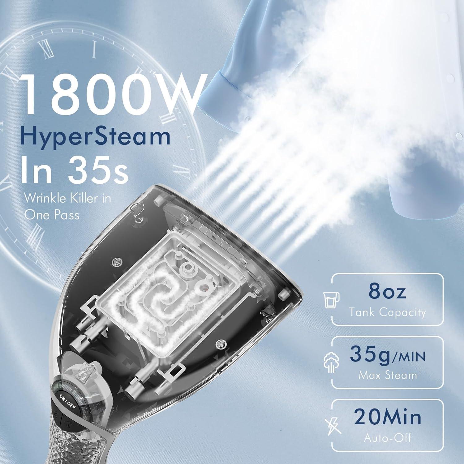 Vaporizador de Ropa Beautural 1800W 240ml 35s Calentamiento