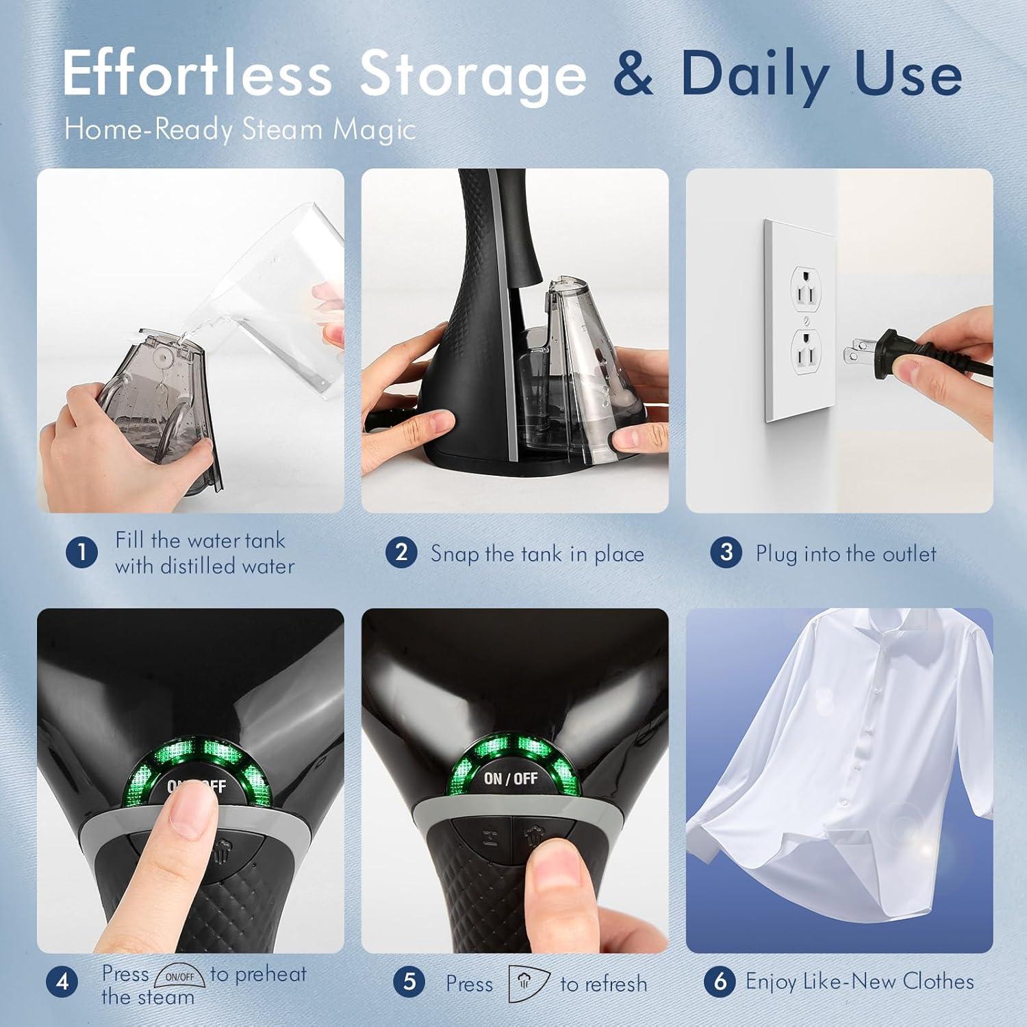 Vaporizador de Ropa Beautural 1800W 240ml 35s Calentamiento